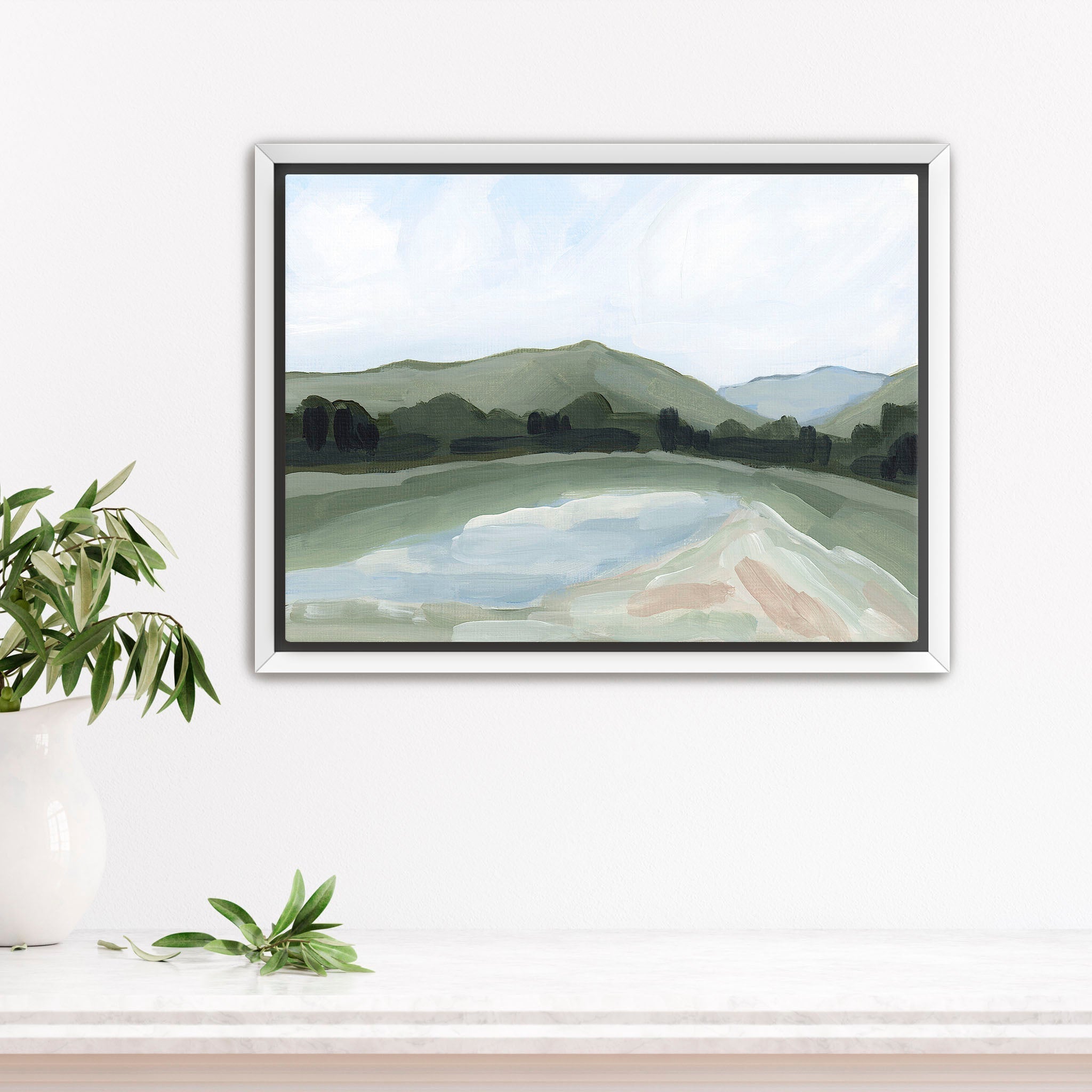 Crossing the Water Art Print - Modern Canvas Wall Decor for Living Room, Bedroom & Office - Perfect for Home Decoration & Gift Giving