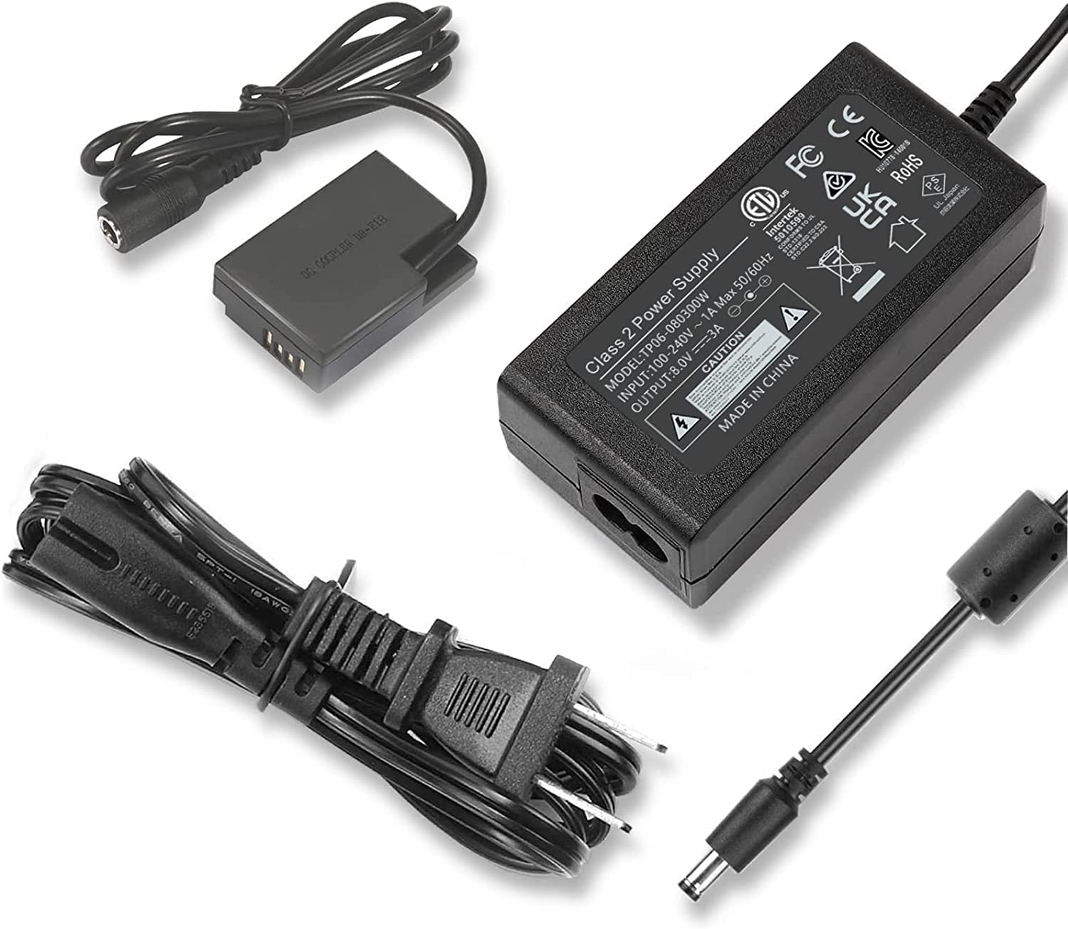 ACK-E18 AC Power Adapter & DR-E18 DC Coupler with LP-E17 Dummy Battery Kit for Canon EOS Rebel T6i/T7i/SL2/SL3/RP/R8/R10/R50/R100/T8i/T6s/77D/200D/250D/750D/760D/800D/850D/8000D - Perfect for Continuous Shooting, Studio Photography & Video Recording