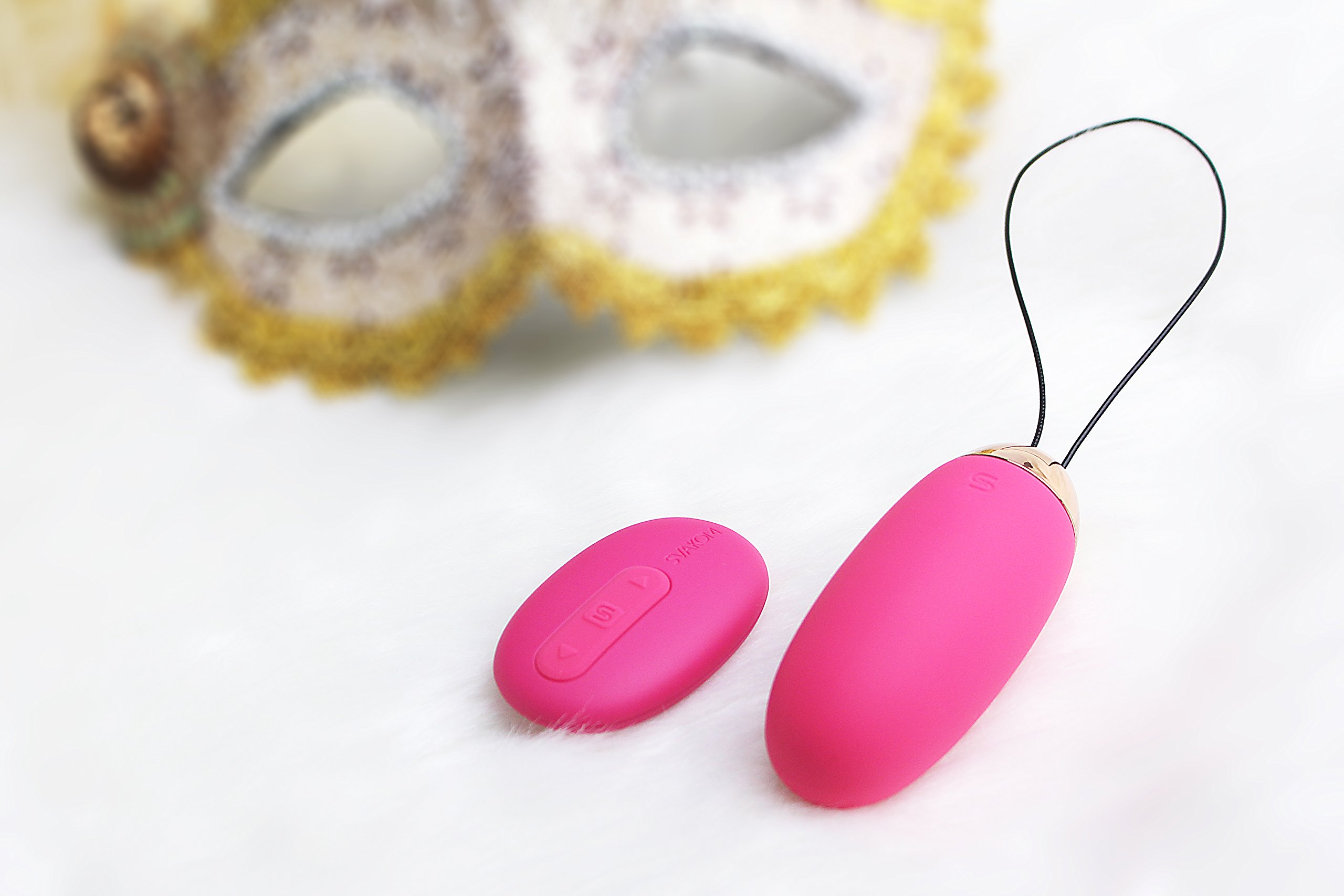 SVAKOM Elva Wireless Remote Control Vibrating Egg - Rechargeable, Quiet, Waterproof Adult Toy for Couples (Plum Red) | Perfect for Long Distance Play & Romantic Nights