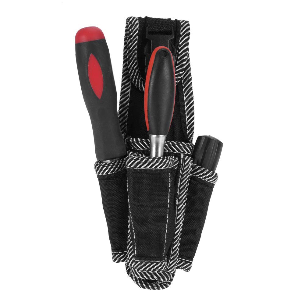 Heavy Duty Tool Organizer Belt Pouch - Black Multi-Pocket Electrician Tool Bag Waist Storage for DIY, Construction & Home Repair | Perfect for Electricians, Handymen & Outdoor Work