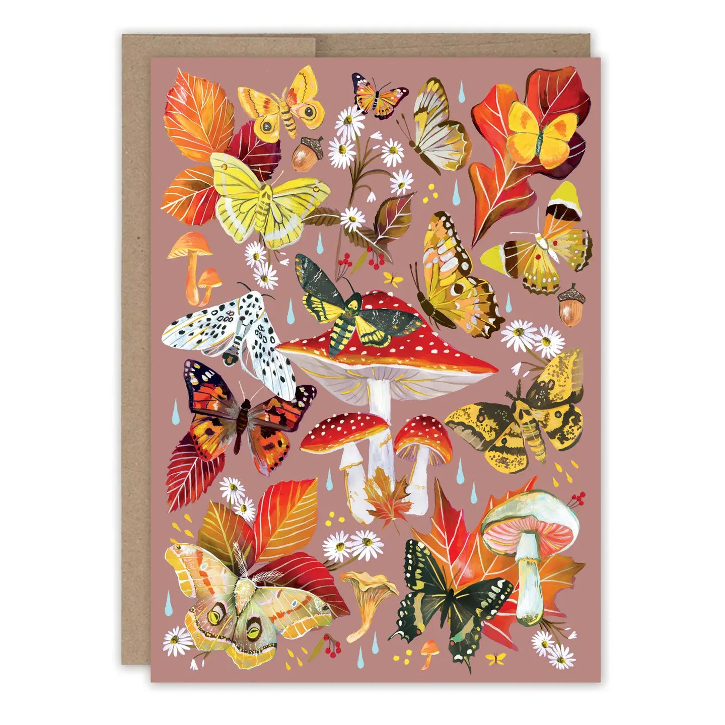 Beautiful Autumn Flutter Birthday Card - Handmade Greeting Card for Women, Men, Friends - Perfect for Fall Birthdays, Thanksgiving, and Special Occasions