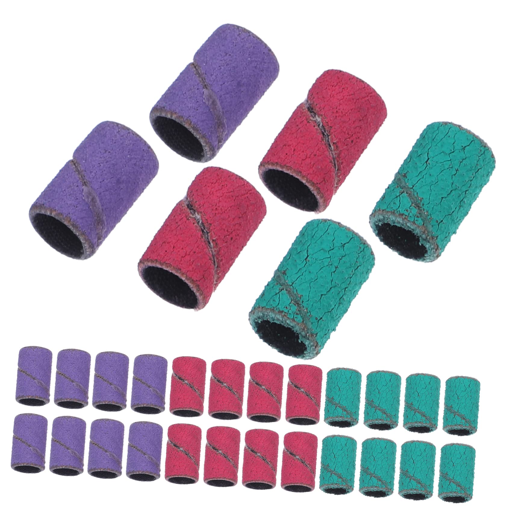 Minkissy 3 Sets Fine Grit Sanding Bands for Nail Drill - Professional Nail Polishing & Grinding Tools (3 Boxes x 3) - Perfect for Salon, Home Manicure & Nail Art Design