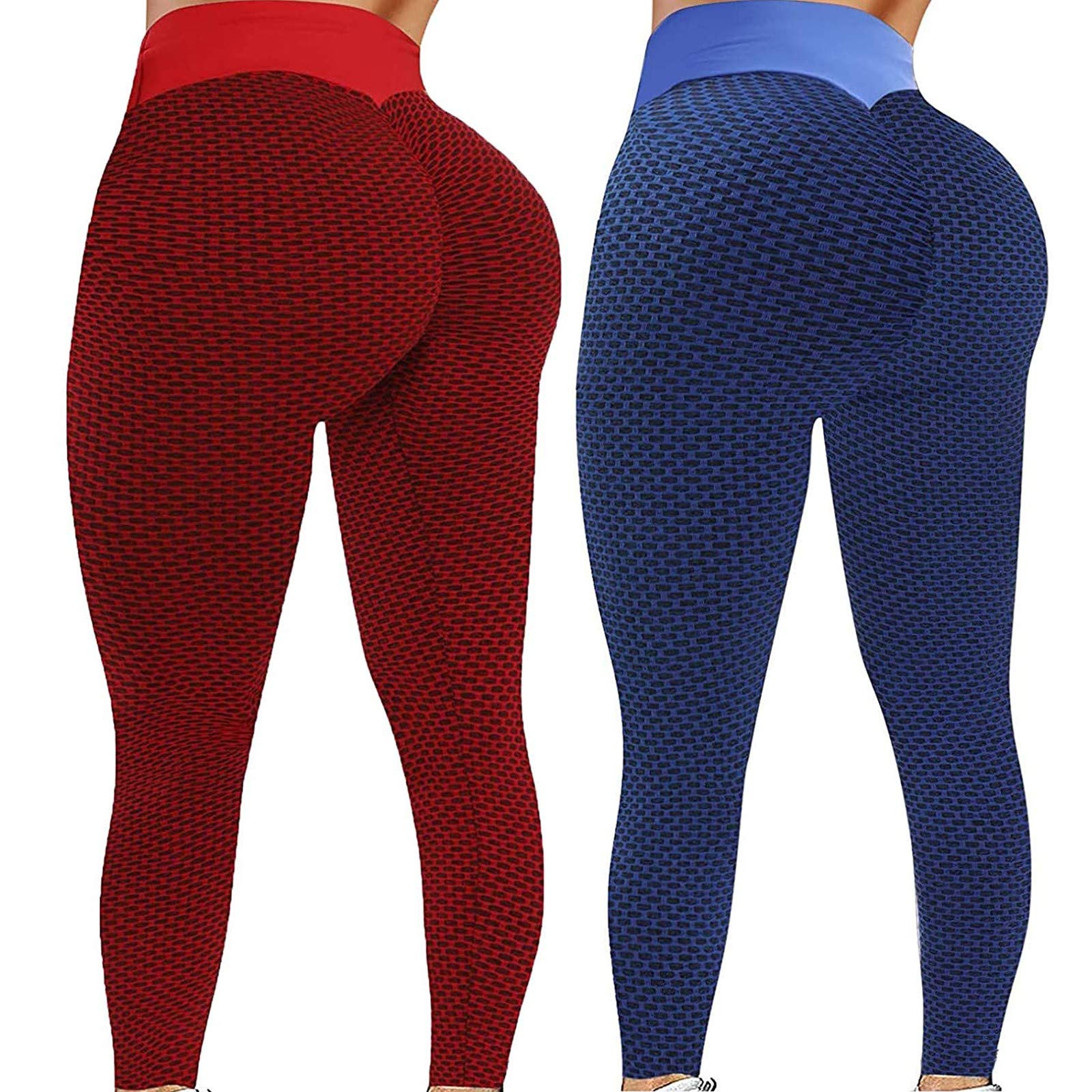 Xatos TikTok Leggings for Women - 2PC High Waist Yoga Pants with Tummy Control & Booty Lifting - Workout Running Tights - Perfect for Gym, Yoga, Dance & Everyday Wear