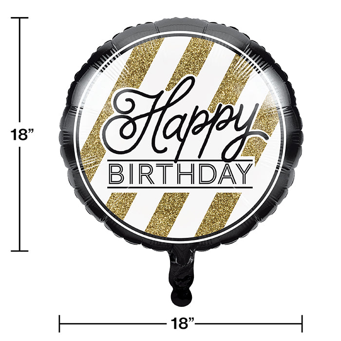 10-Piece Bulk Black and Gold Mylar Balloons for Birthday Parties, Graduations & Special Events - Premium Foil Balloons for Decorations
