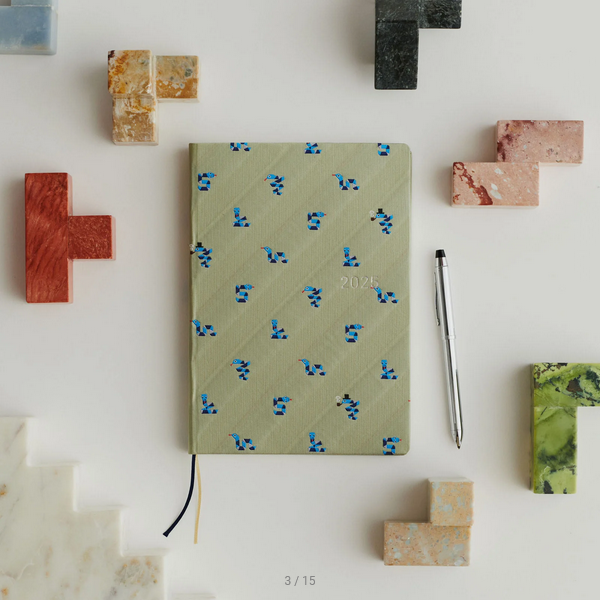 Hobonichi Techo 2025 Planner - Bow & Tie Snake Design A5 Size Daily Journal (January Start, Monday Start) English Edition - Perfect for Work, School & Personal Organization