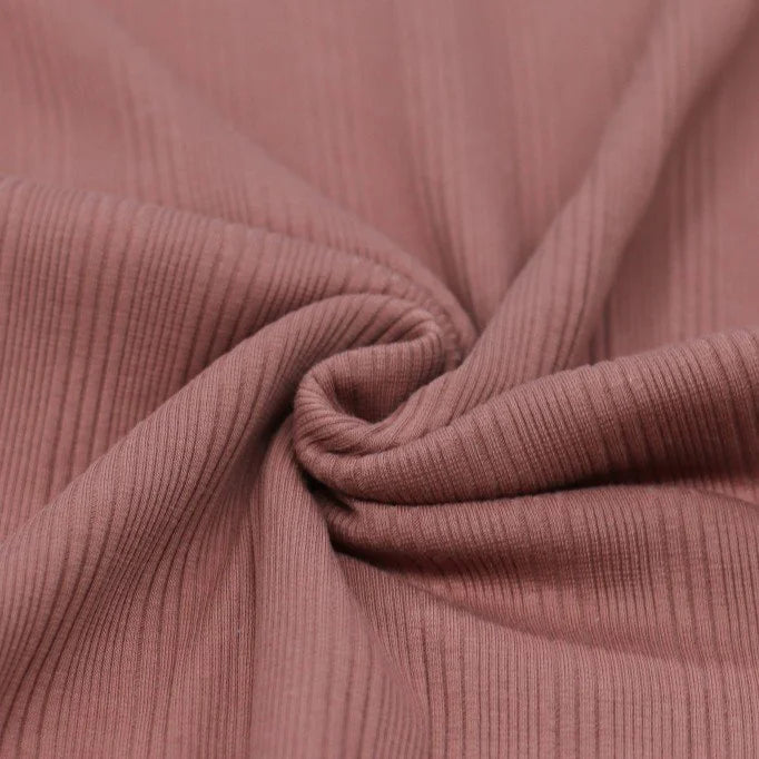 Stylish Irregular Rib Knit Sweater in Clay Pink - Perfect for Casual Outfits & Cozy Winter Wear