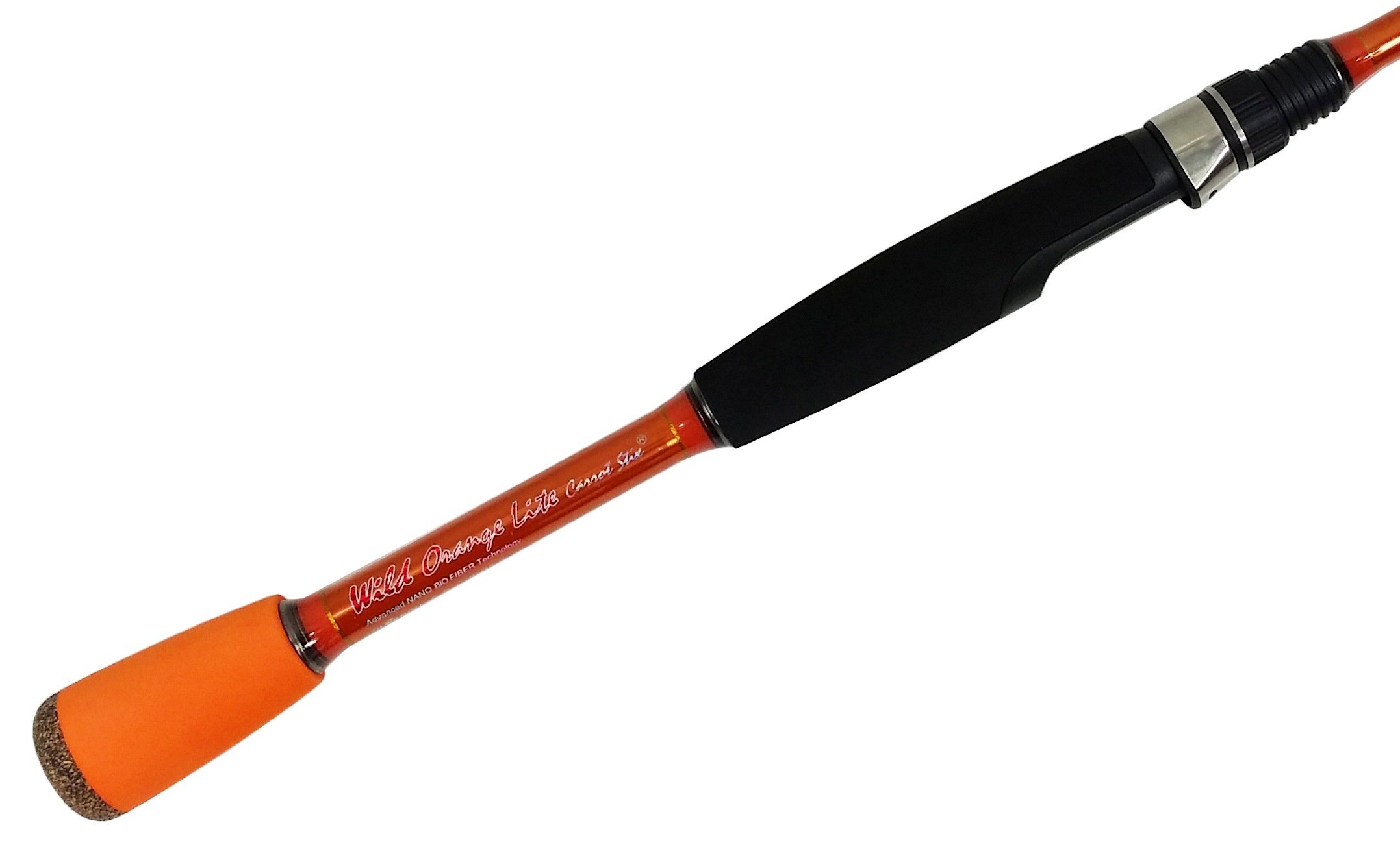 Carrot Stix Spinning Fishing Rod - Wild Orange Lite | Lightweight Graphite Fishing Pole for Bass, Trout & Freshwater Fishing | Perfect for Shore Fishing & Boat Angling