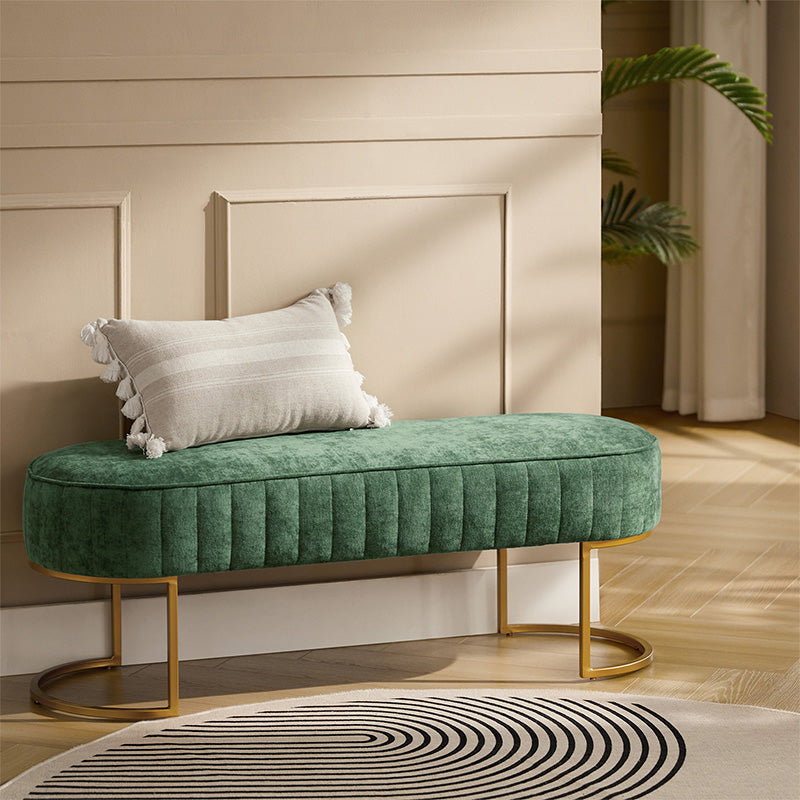 Damian Entryway Bench with Storage & Sturdy Metal Base - Modern Hallway Shoe Bench for Entryway, Living Room & Bedroom - Perfect for Organizing Shoes, Hats & Bags