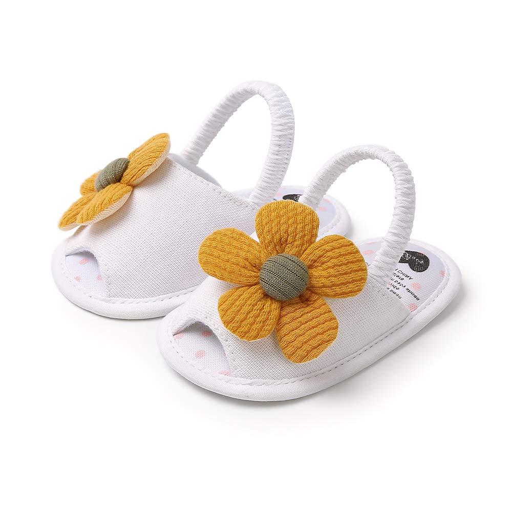 Baby Girl Sunflower Princess Sandals - Soft Lightweight Summer Shoes for Toddlers