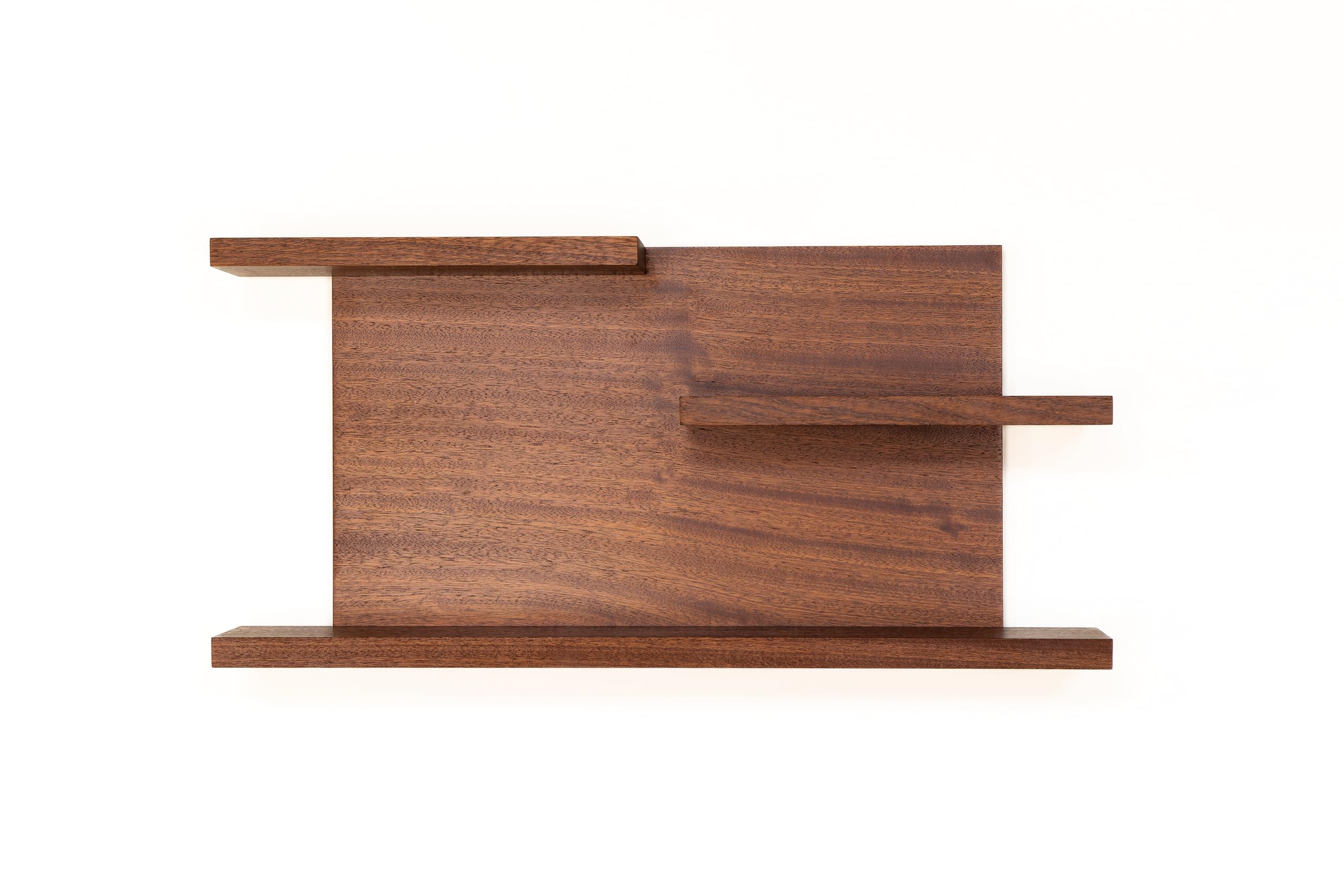 Premium Hardwood Bathroom Shelf - 3-Tier Mahogany Storage Organizer for Powder Room, Kitchen, or Bathroom | Space-Saving Home Decor & Storage Solution