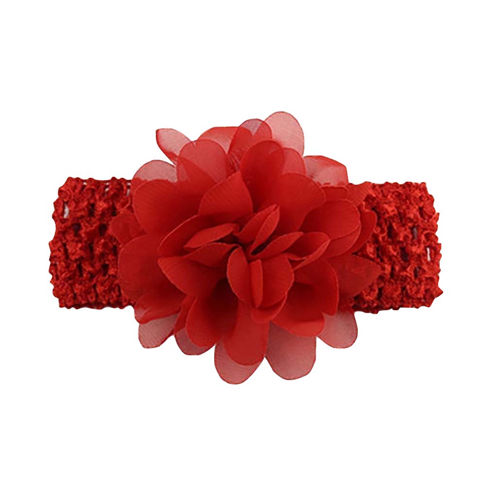 Soft Chiffon Flower Headbands for Baby Girls - Lace Hair Accessories for Newborns & Toddlers - Perfect for Photos, Parties & Everyday Wear