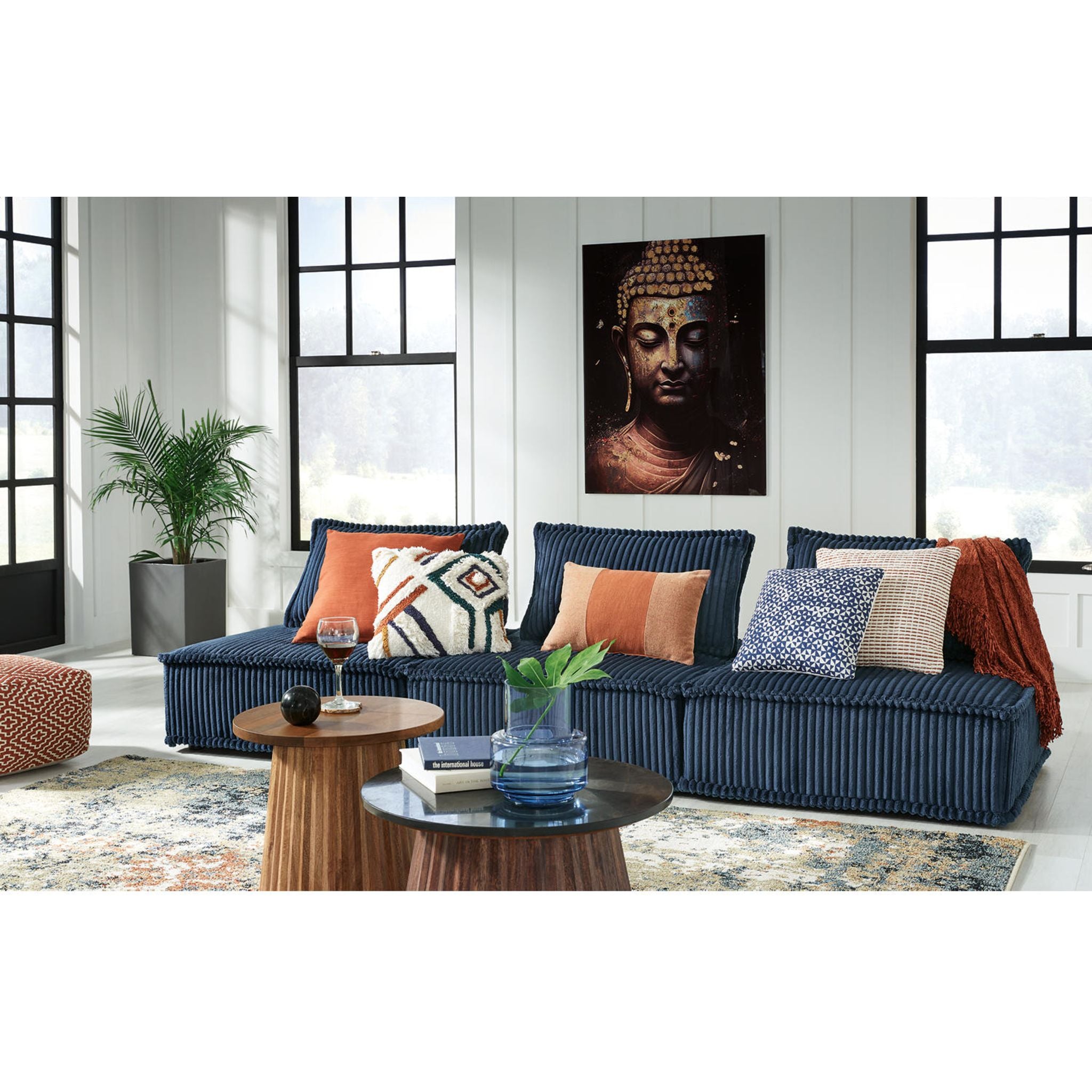 3-Piece Modular Sectional Sofa Set - Modern L-Shaped Couch for Living Room, Home Theater & Office - Soft Fabric Upholstery, Easy Assembly, Space-Saving Design