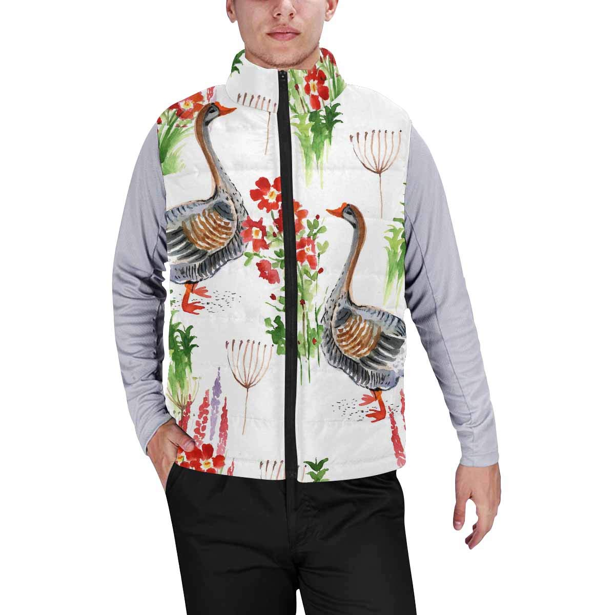 Funny Polar Bear Print Lightweight Padded Vest for Men - Winter Warm Fleece-Lined Vest with Scarf Design - Perfect for Outdoor Activities & Casual Wear