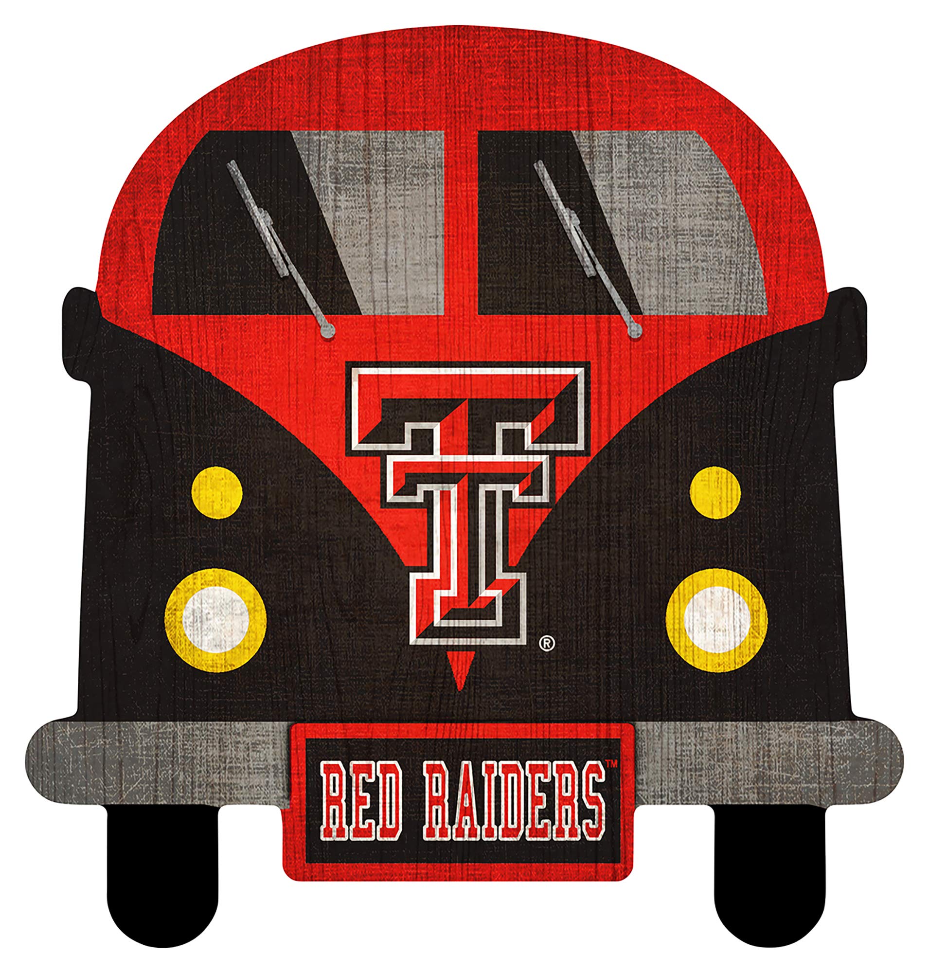 Fan Creations NCAA 12 Inch Team Bus Sign - Officially Licensed College Sports Decor for Tailgating, Game Day Parties & Dorm Room Decorations