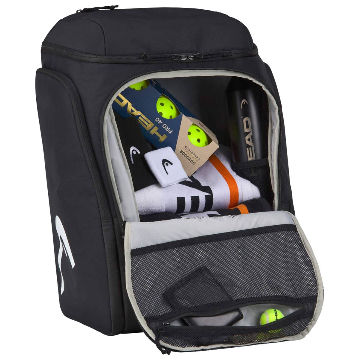 Head Pro X Pickleball Backpack Bag - Durable Sports Backpack for Paddles & Gear (Black) | Perfect for Tournaments, Training & Court Storage