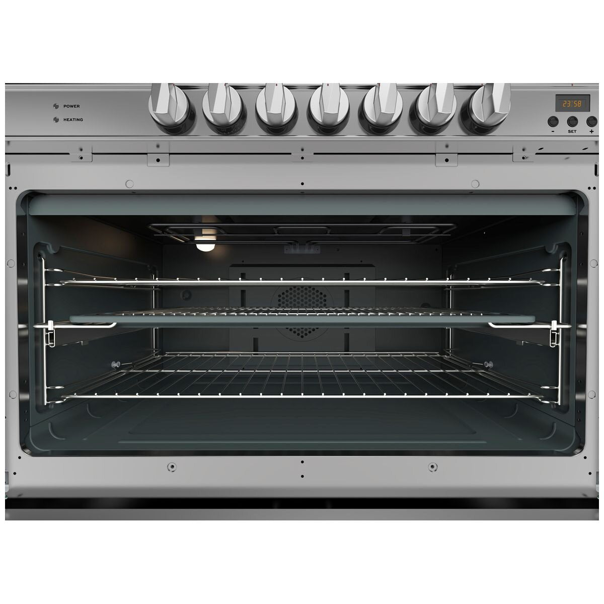 **Glem Gas 90cm Premium Freestanding Dual Fuel Cooker - Matte Black GS965GEMB | Made in Italy | 2-Year Warranty | Ideal for Modern Kitchens & Professional Cooking**