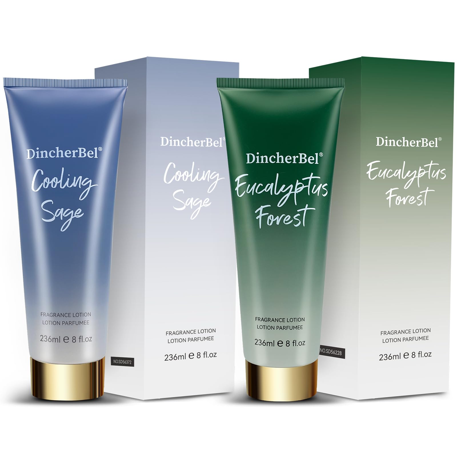 Deeply Moisturizing Body Cream for Dry Skin - Sage & Eucalyptus (8oz 2-Pack) | Daily Skin Care Treatment