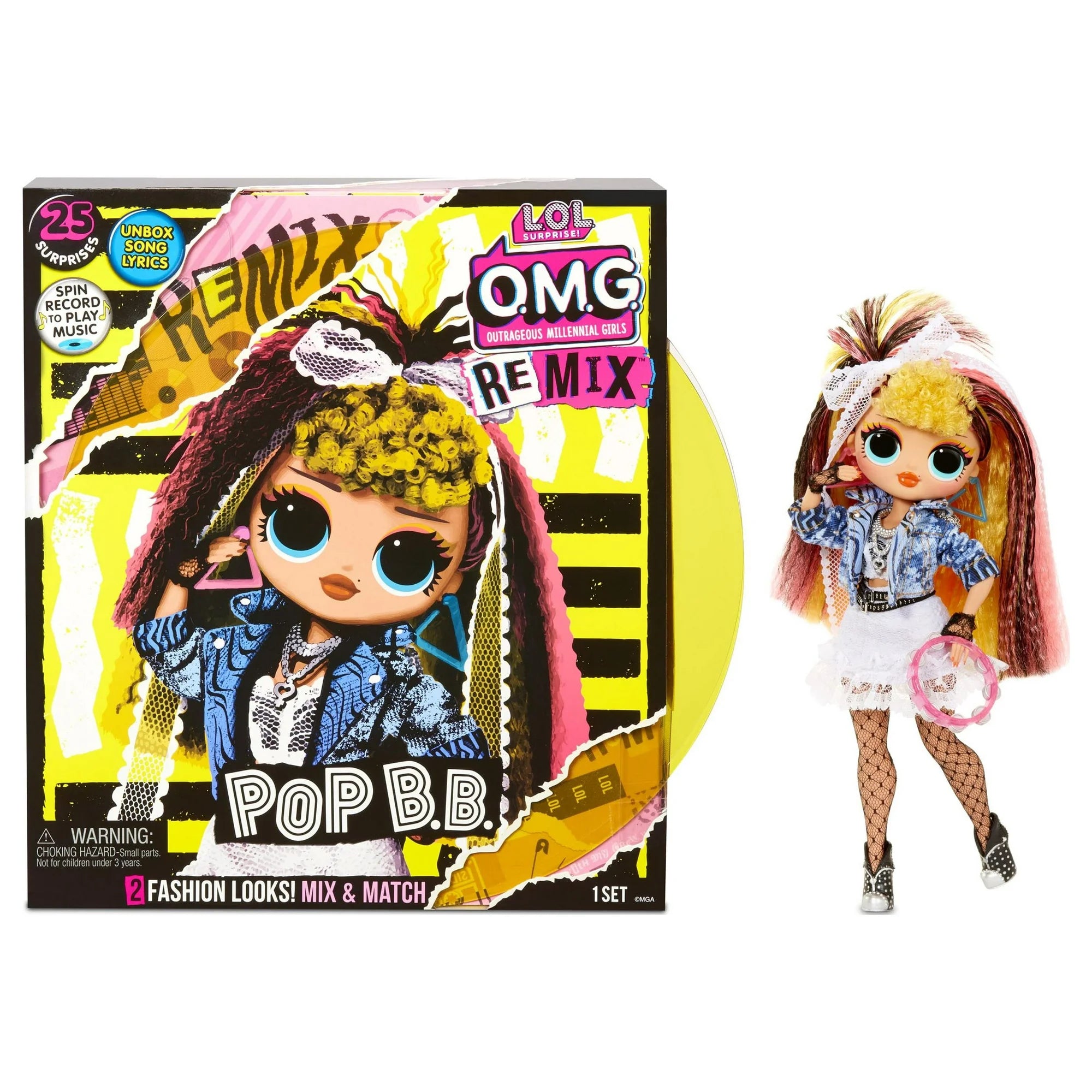 L.O.L. Surprise! Remix Pop B.B. Doll with 7 Surprises - Fashion Doll Toy Gift for Girls Age 4-8 - Perfect for Birthday Parties, Playdates & Collecting