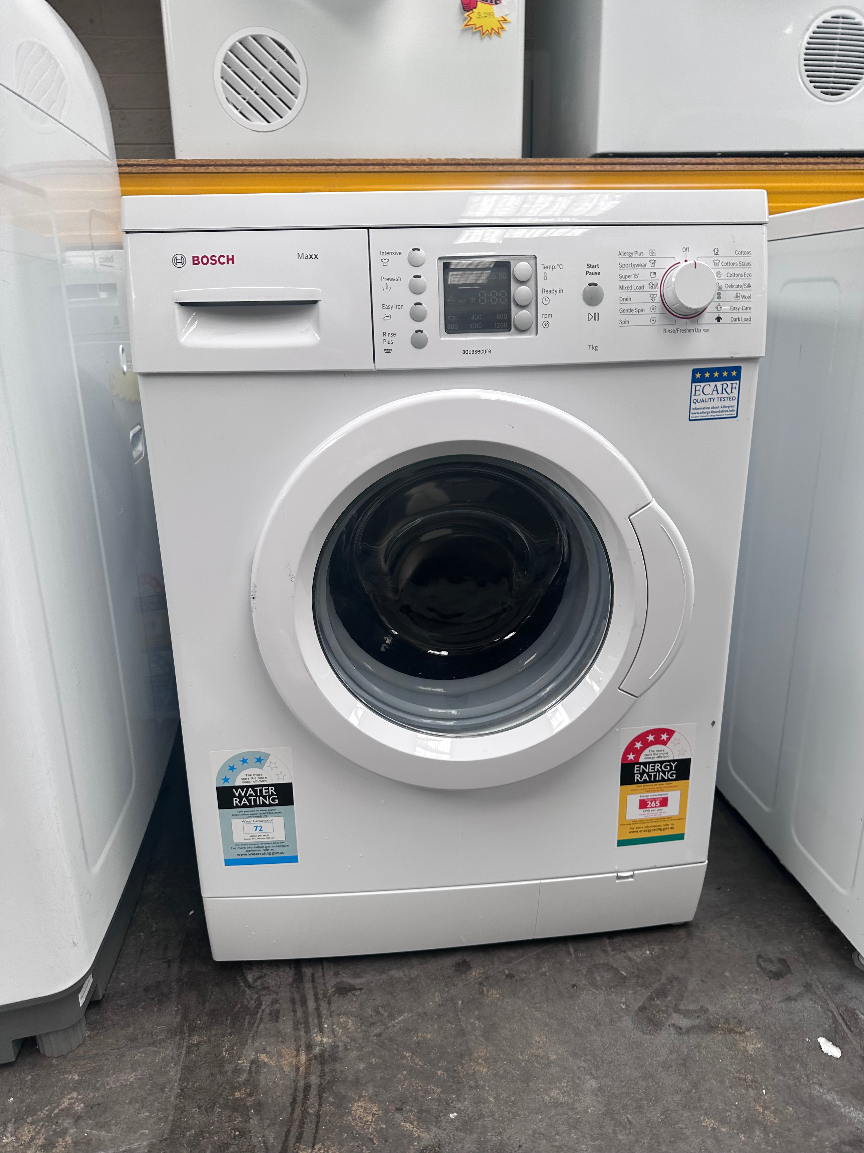 Refurbished Bosch 7kg Front Load Washing Machine - Made in Europe | Energy Efficient & Quiet Laundry Appliance for Apartments & Small Homes