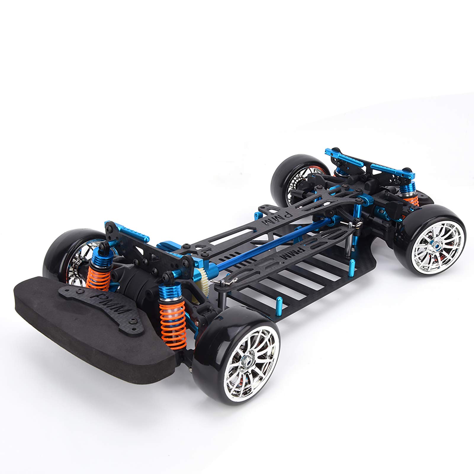 Carbon Fiber & Metal RC Car Chassis Frame Kit - Stable Wheelbase & Durable Bumper for Remote Control Cars - Perfect for Racing, Off-Roading & DIY Upgrades