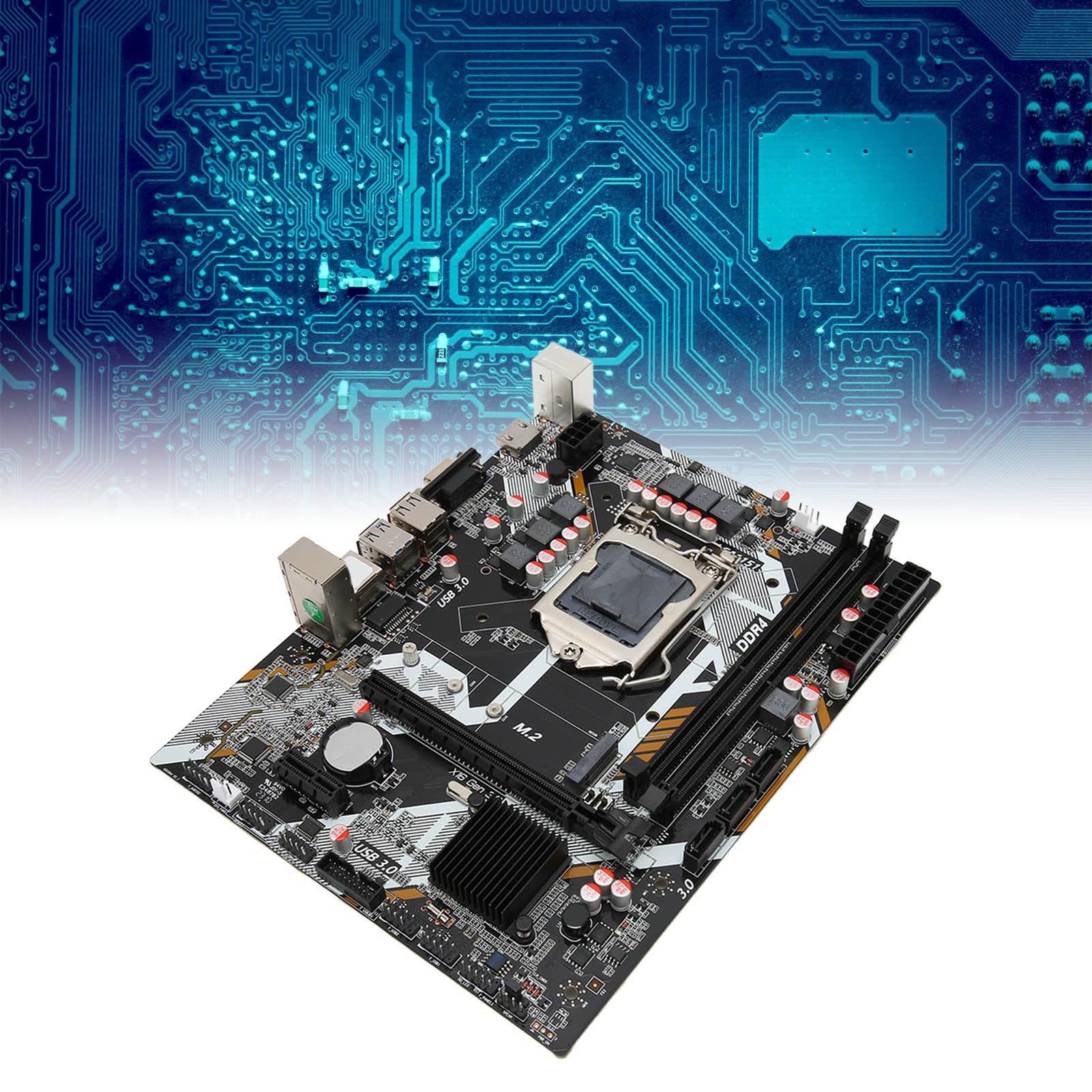 High Performance Computer Motherboard - Dual Channel DDR4 DIMM, NVME M.2 SSD Interface, PCI E 16X Gen 3.0 Slot, VGA/HDMI Video Output, Gigabit Ethernet, LGA 1151 CPU Support - Perfect for Gaming PC Builds, Workstations & Home Office Setups