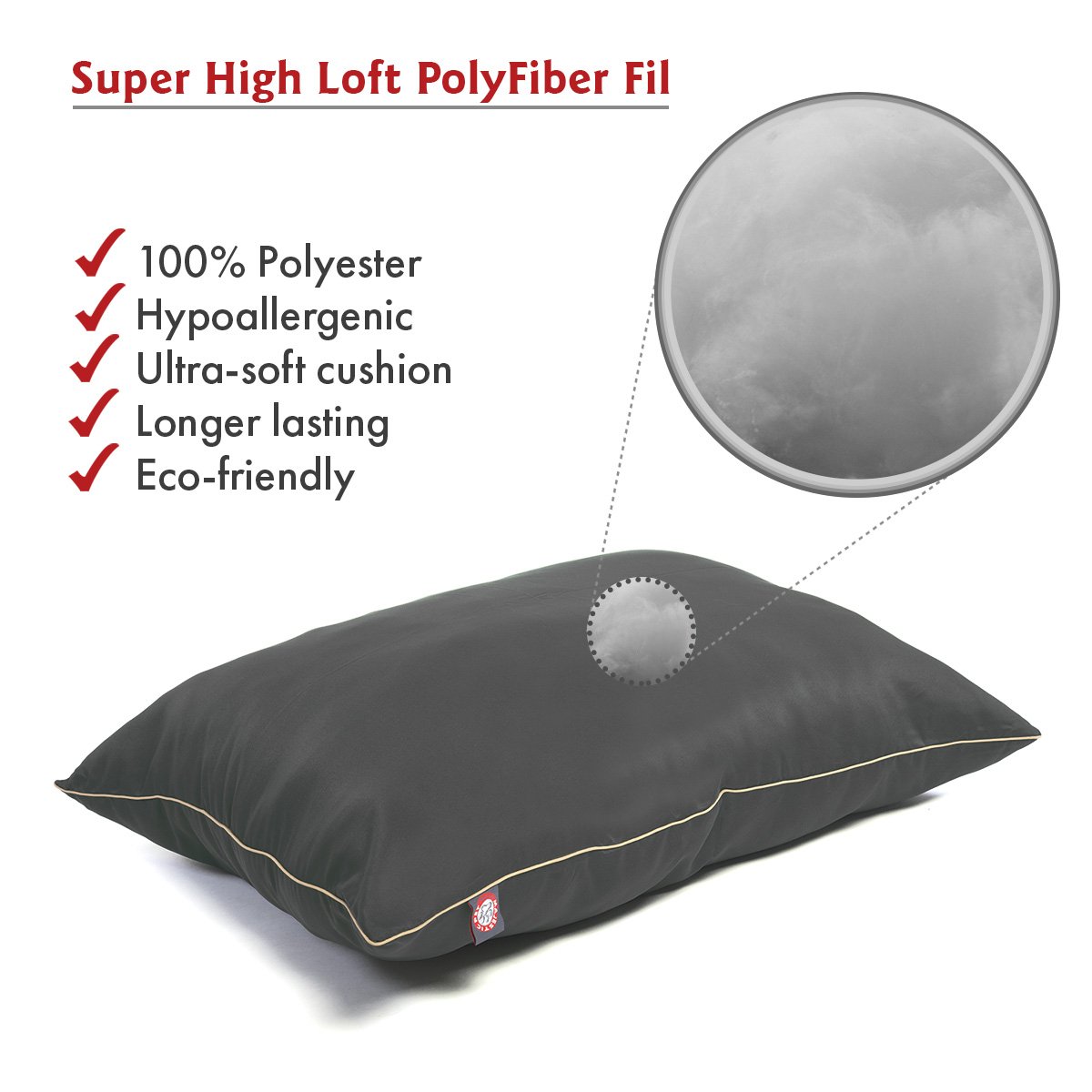 Washable Non-Slip Medium Dog Bed for Crates & Kennels - 35x28 Inch Comfy Orthopedic Pet Bed for Medium Breeds (Solid Gray) - Perfect for Sleeping, Lounging & Travel