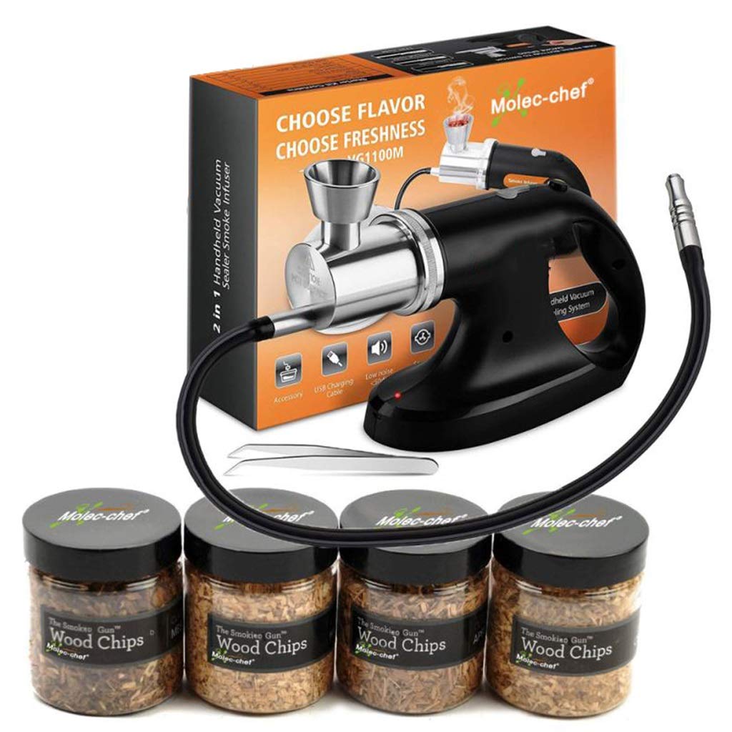 Portable Handheld Cold Smoking Gun for Meat, BBQ, Sous Vide, Cocktails & Cheese - Kitchen & Outdoor Use with Wood Chips | Perfect for Grilling, Mixology & Gourmet Cooking