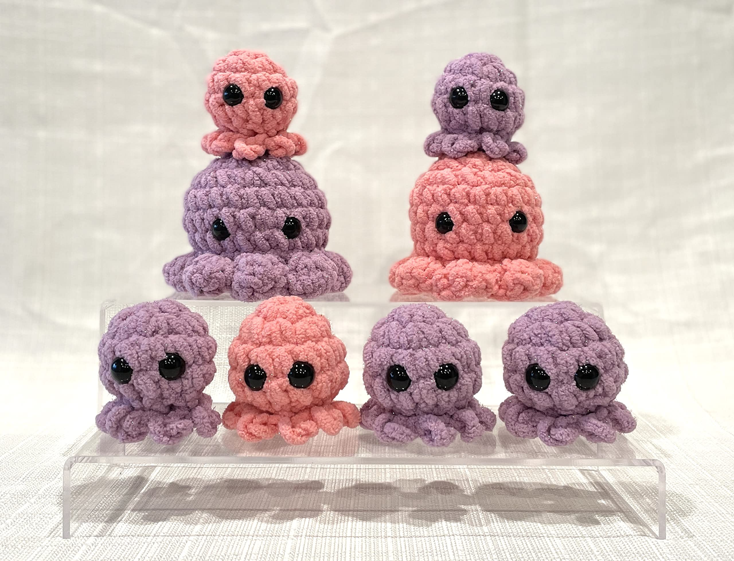 Purple Octopus Amigurumi Crochet Plush Toy - 3