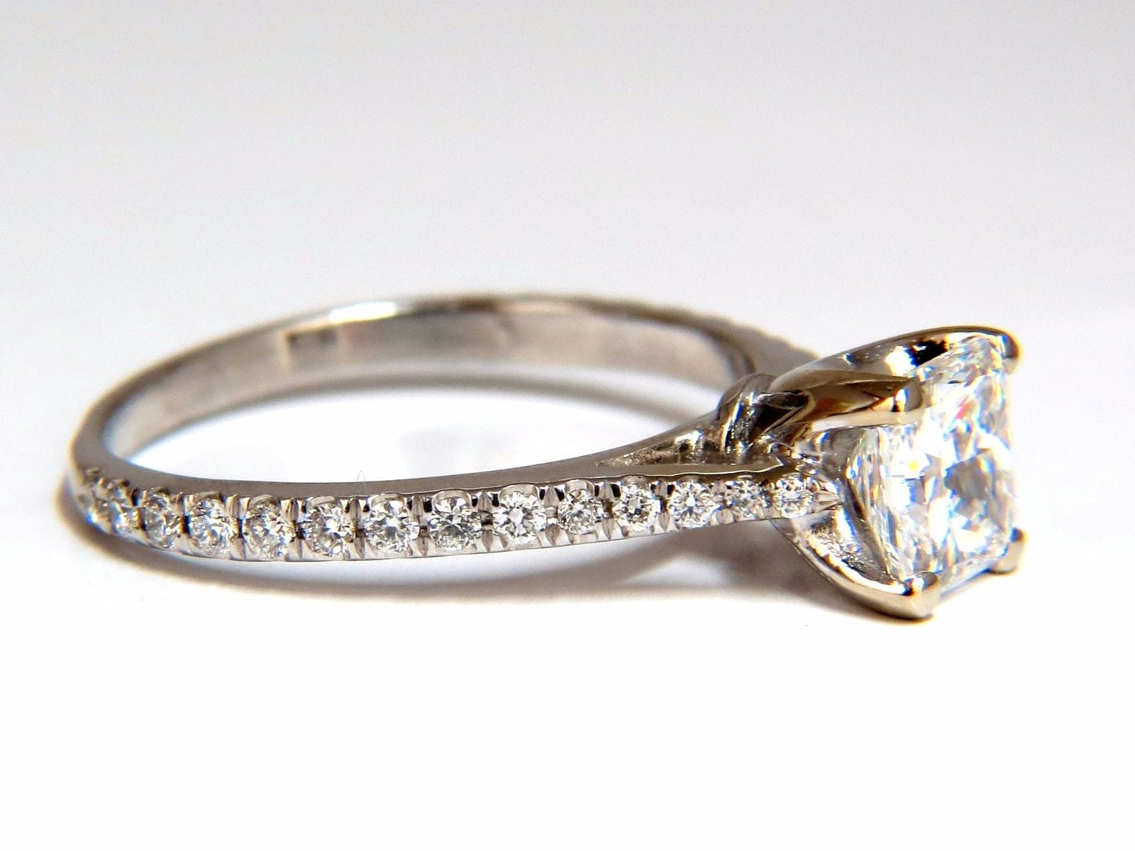GIA Certified 1.51 Carat Princess Cut Diamond Engagement Ring - D Color VS Clarity, Cathedral Setting for Weddings & Proposals