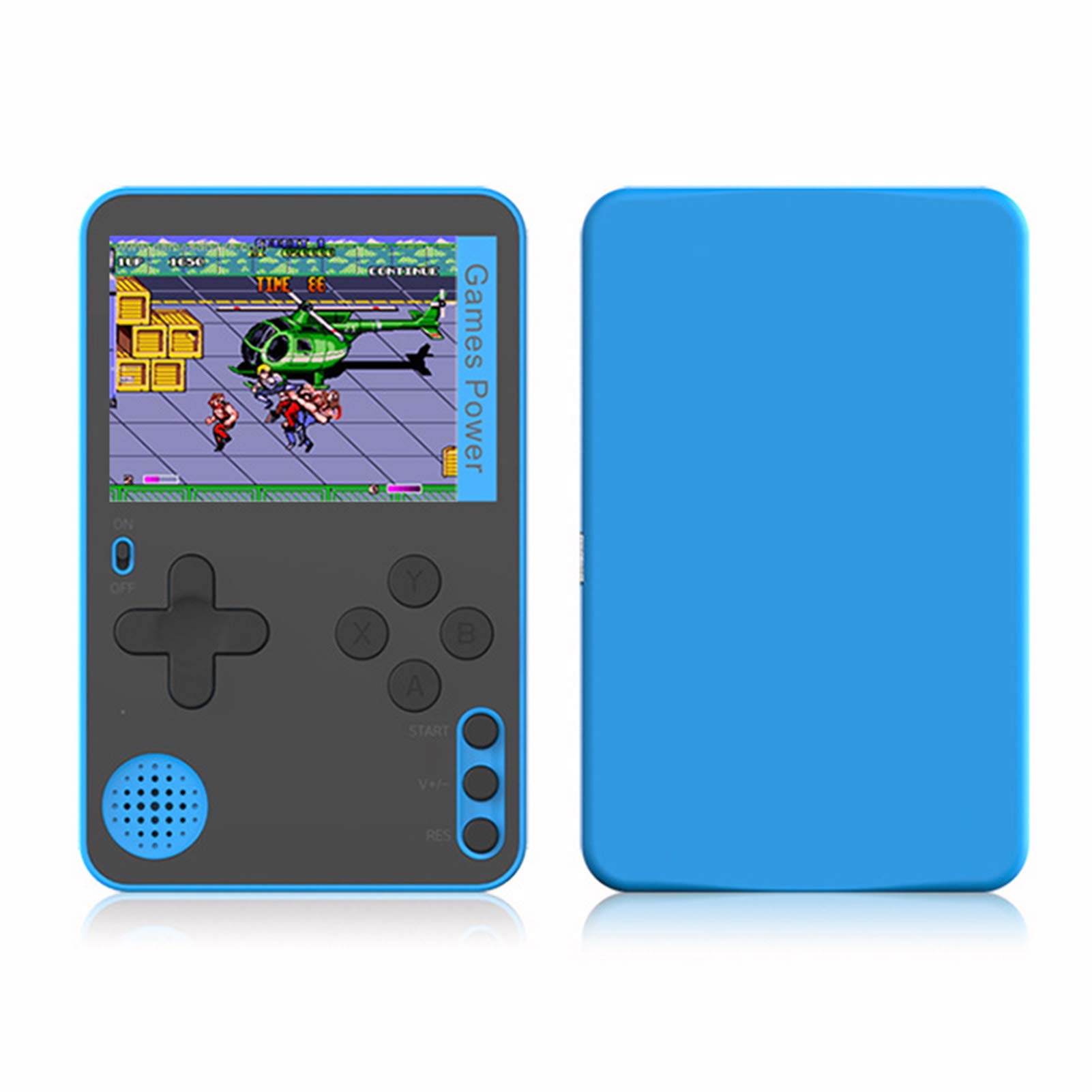 OCUhome Retro Handheld Game Console - 3.0 Inch Screen Portable Mini Game Player with 500 Classic FC Games, Rechargeable Battery, ABS Body - Perfect for Travel, Commuting & Nostalgic Gaming (Blue)