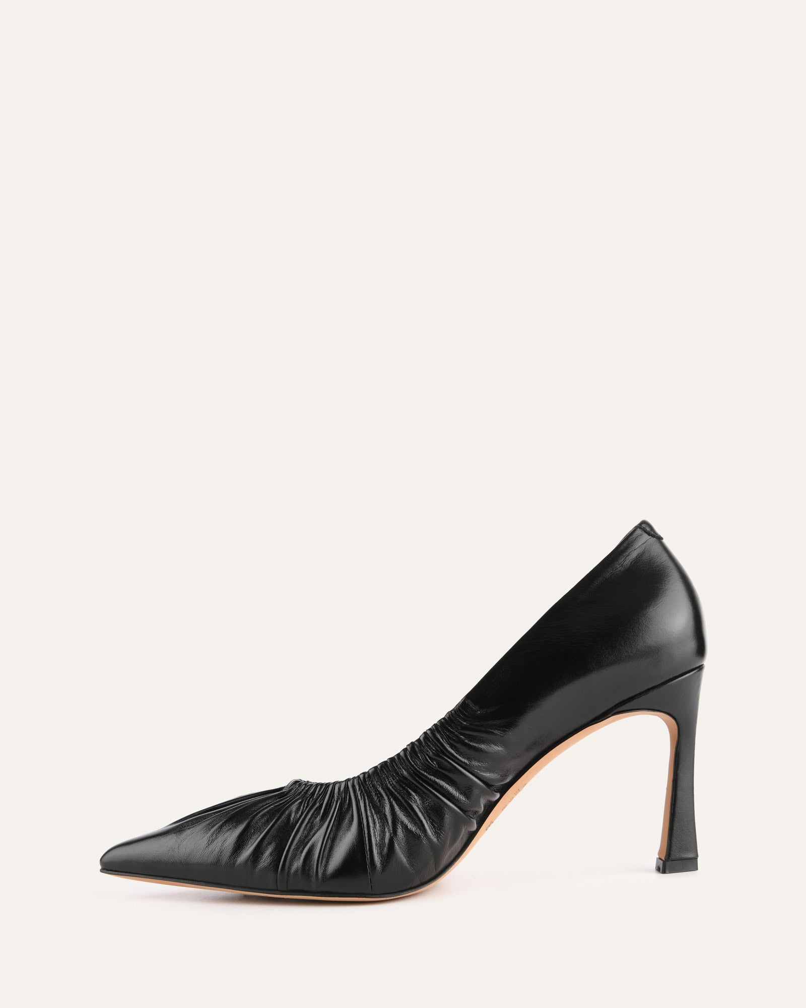 SINCLAIR Women's Black Leather High Heels - Elegant Pointed Toe Pumps for Office, Party & Evening Wear