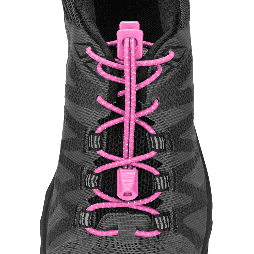 Nathan Run Laces - Reflective No-Tie Shoelaces for Running & Sports | Secure Fit for Jogging, Hiking & Workouts | Stay Tied During Active Lifestyles