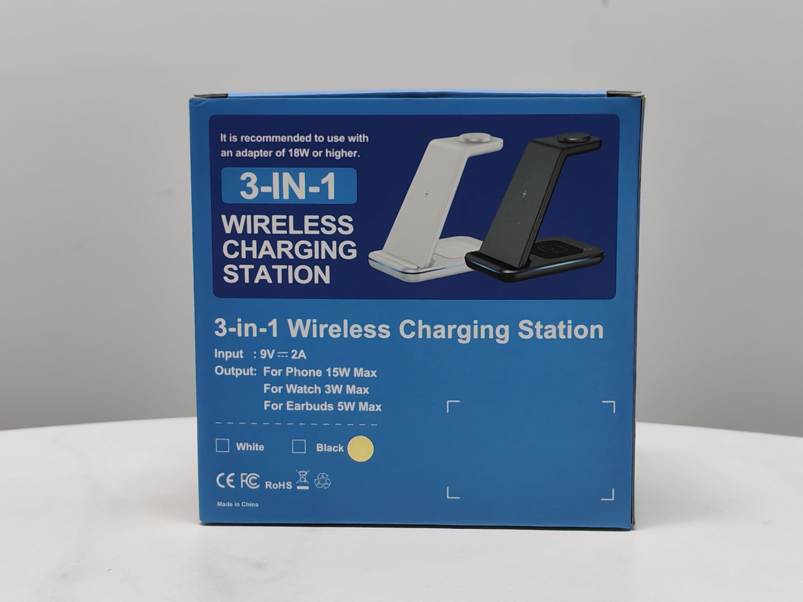 3 in 1 Wireless Charger Stand for Samsung Galaxy S25/S24/S23 Ultra/Z Flip/Fold, Watch 7/6/5 Pro/4/3 & Buds 2 Pro - Fast 18W Charging Station with Adapter - Perfect for Bedside, Office & Travel Use