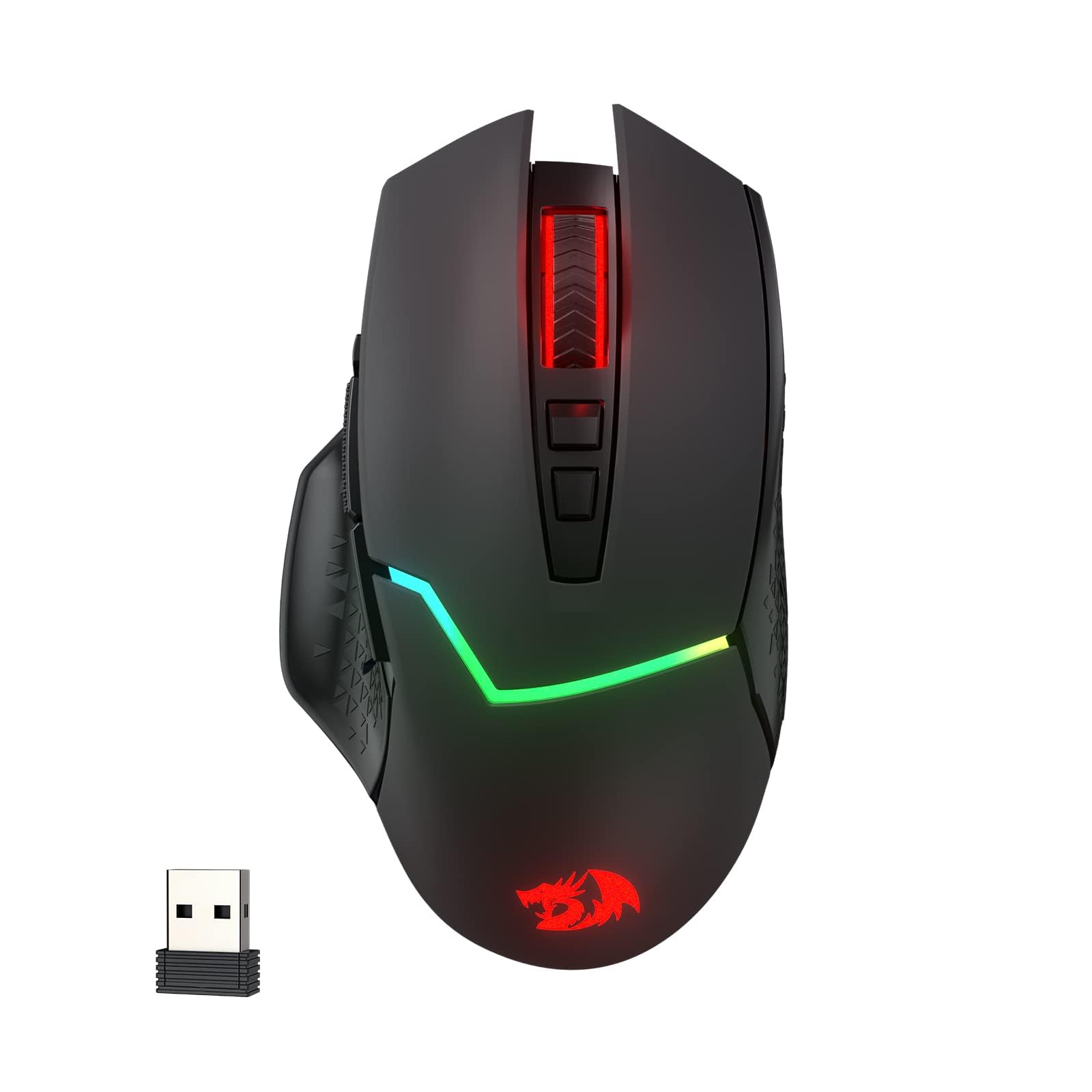 Redragon M690 PRO Wireless Gaming Mouse - 8000 DPI Wired/Wireless RGB Mouse with Rapid Fire Key & 8 Programmable Buttons, Ergonomic Design for PC, Mac, Laptop - Perfect for FPS, MOBA Games and Office Work
