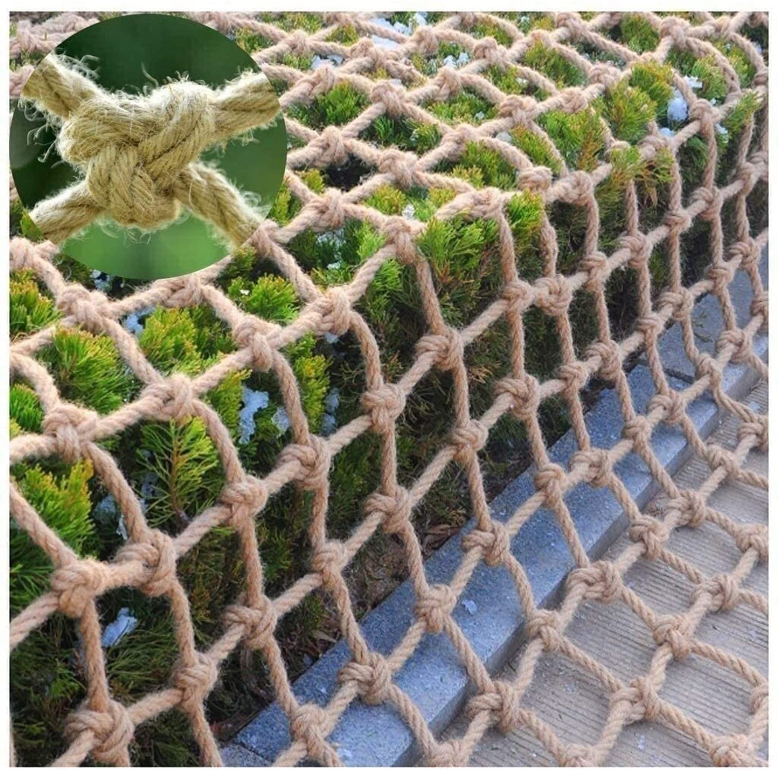 **Kids Climbing Net - 1x10m (3x33ft) Hemp Rope Safety Net for Playground, Swingset & Indoor Decor - Waterproof & Durable for Outdoor & Ceiling Use**    *(Perfect for backyard play areas, treehouse safety, cargo nets, hammocks, and creative indoor ceiling designs!)*