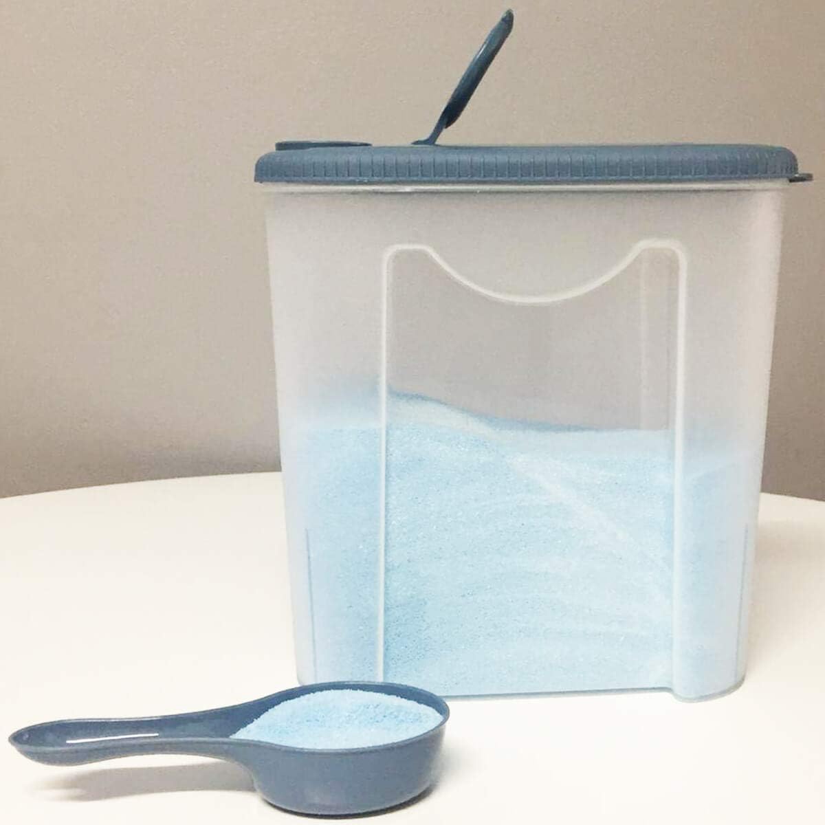 80 oz Plastic Laundry Detergent Powder Storage Container | Laundry Room Organization Essential | Perfect for Home, Apartment & Laundry Business Use