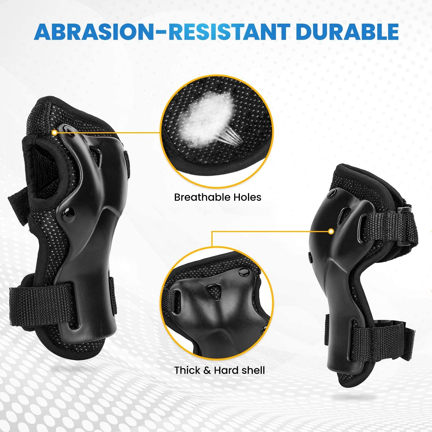 Adjustable Wrist Guards for Skating, Skiing, Biking & Scooter - Protective Palm Support Gloves for Men, Women, Teens & Adults - Sports Safety Gear for Injury Prevention (1 Pair) - Perfect for Skateboarding, Rollerblading, Snowboarding & Cycling Protection