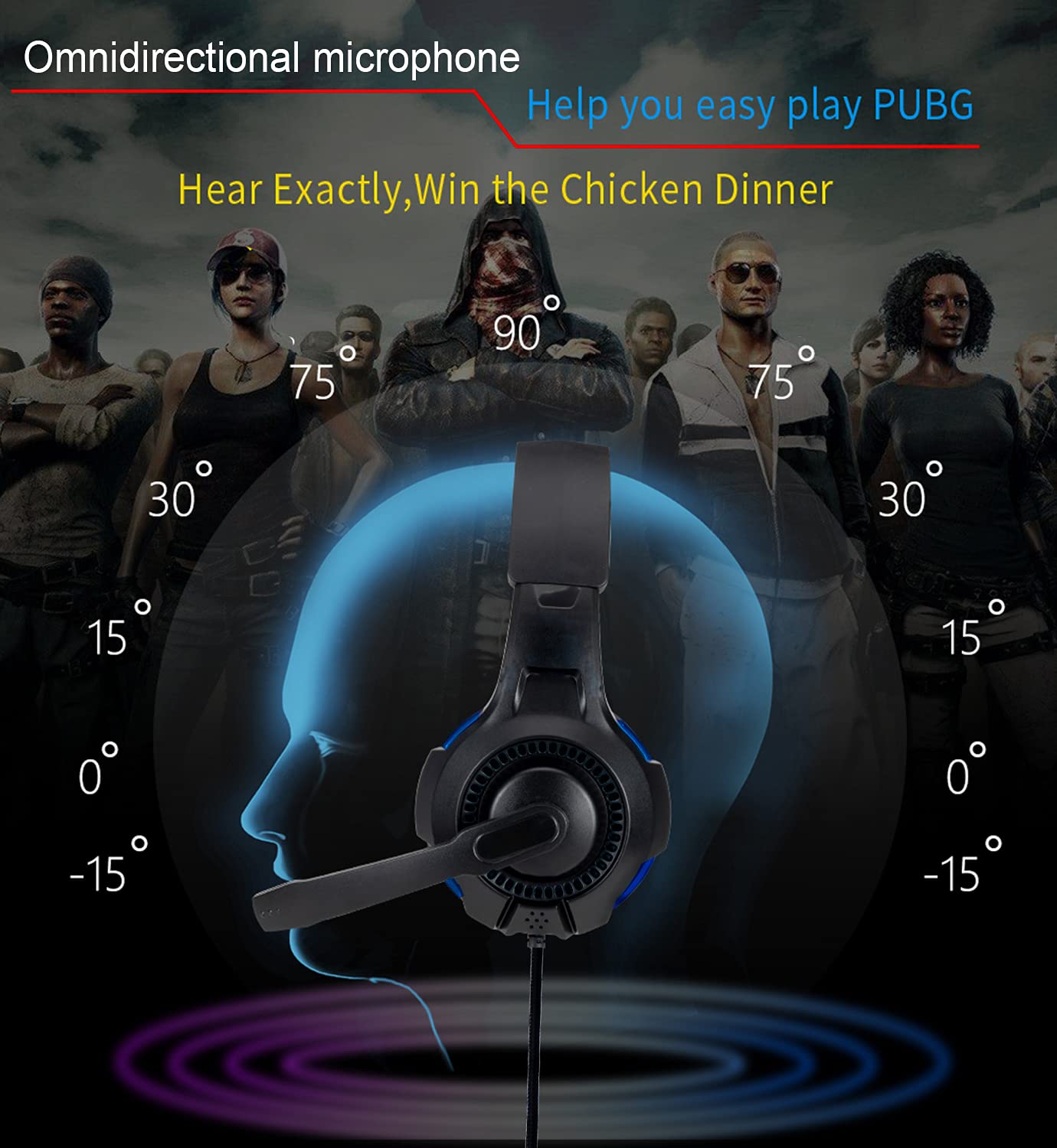 Wireless Gaming Headset with Microphone for PS5, PS4, Xbox Series X/S, Nintendo Switch & PC - 3.5mm Wired Unilateral Headphones with Mic Control for Laptops, Tablets & Phones - Perfect for Online Gaming, Streaming & Video Calls