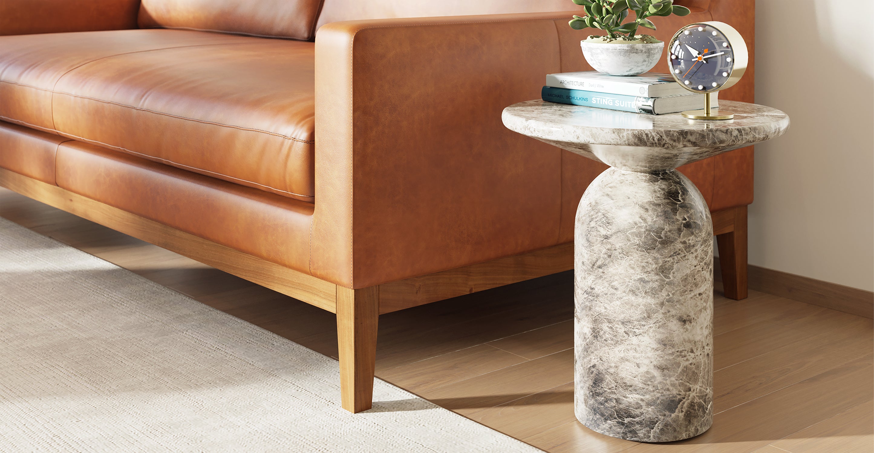 Wells End Table - Modern Side Table for Living Room, Bedroom & Office - Perfect for Lamps, Books & Decor