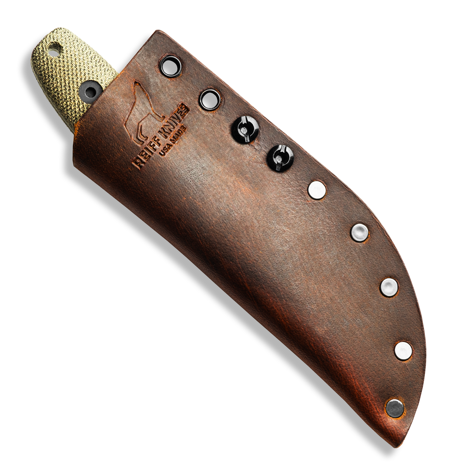 BLEM Circadian Clip Point EDC Fixed Blade Knife - CPM MagnaCut Steel, Black Cerakote Coating, Green Canvas Micarta Handle - Perfect for Outdoor Camping, Hunting & Everyday Carry