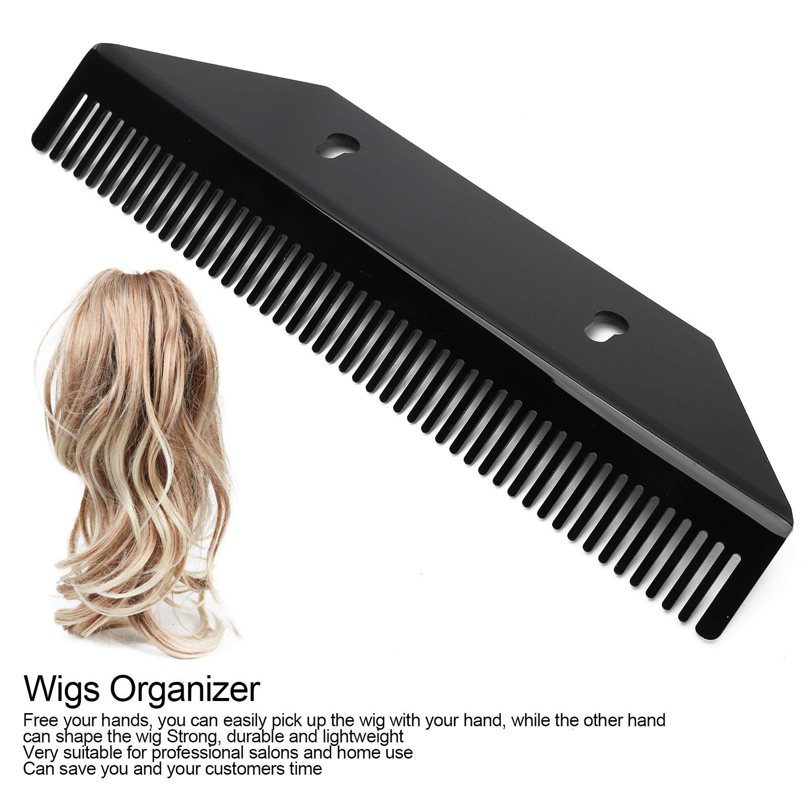 Premium Acrylic Hair Extension Holder - Black Wig Organizer for Salon & Home Use (2-Pack) - Lightweight Display Stand for Hair Strands & Wigs - Perfect for Stylists & DIY Beauty Enthusiasts