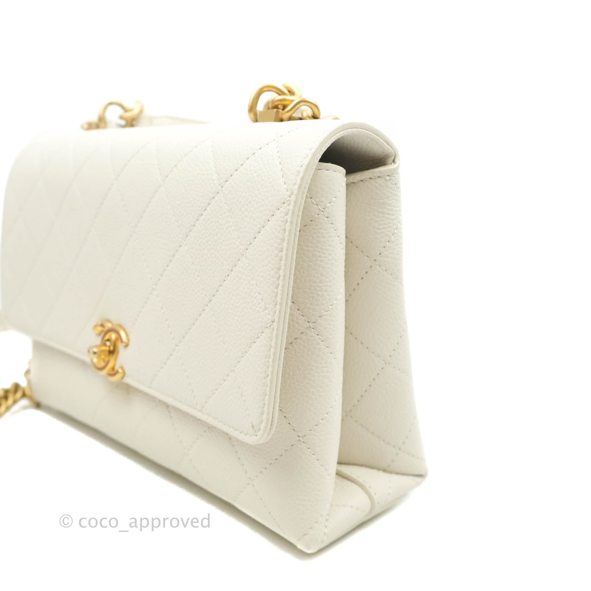 Chanel Chic Affinity Small Grained Calfskin Crossbody Bag in Ivory with Gold Hardware - Perfect for Everyday Luxury & Special Occasions
