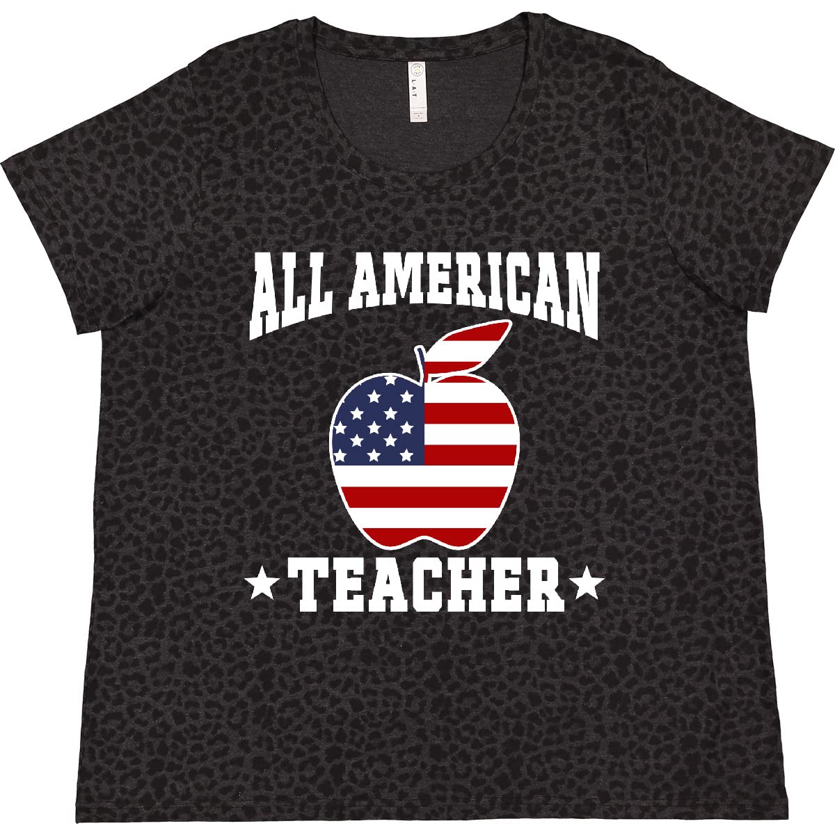 Inktastic All American Teacher Gift - Women's Plus Size T-Shirt for Educators, Back to School, Teacher Appreciation Week & Patriotic Holidays