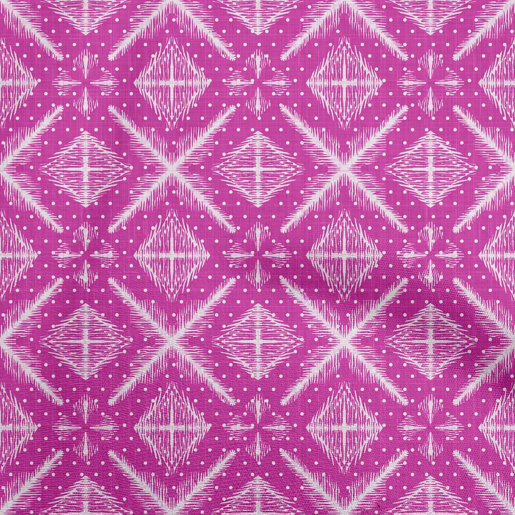 oneOone Viscose Chiffon Fuchsia Pink African Print Fabric by The Yard - 42 Inch Wide Soft Draping Material for Dresses, Skirts & Headwraps