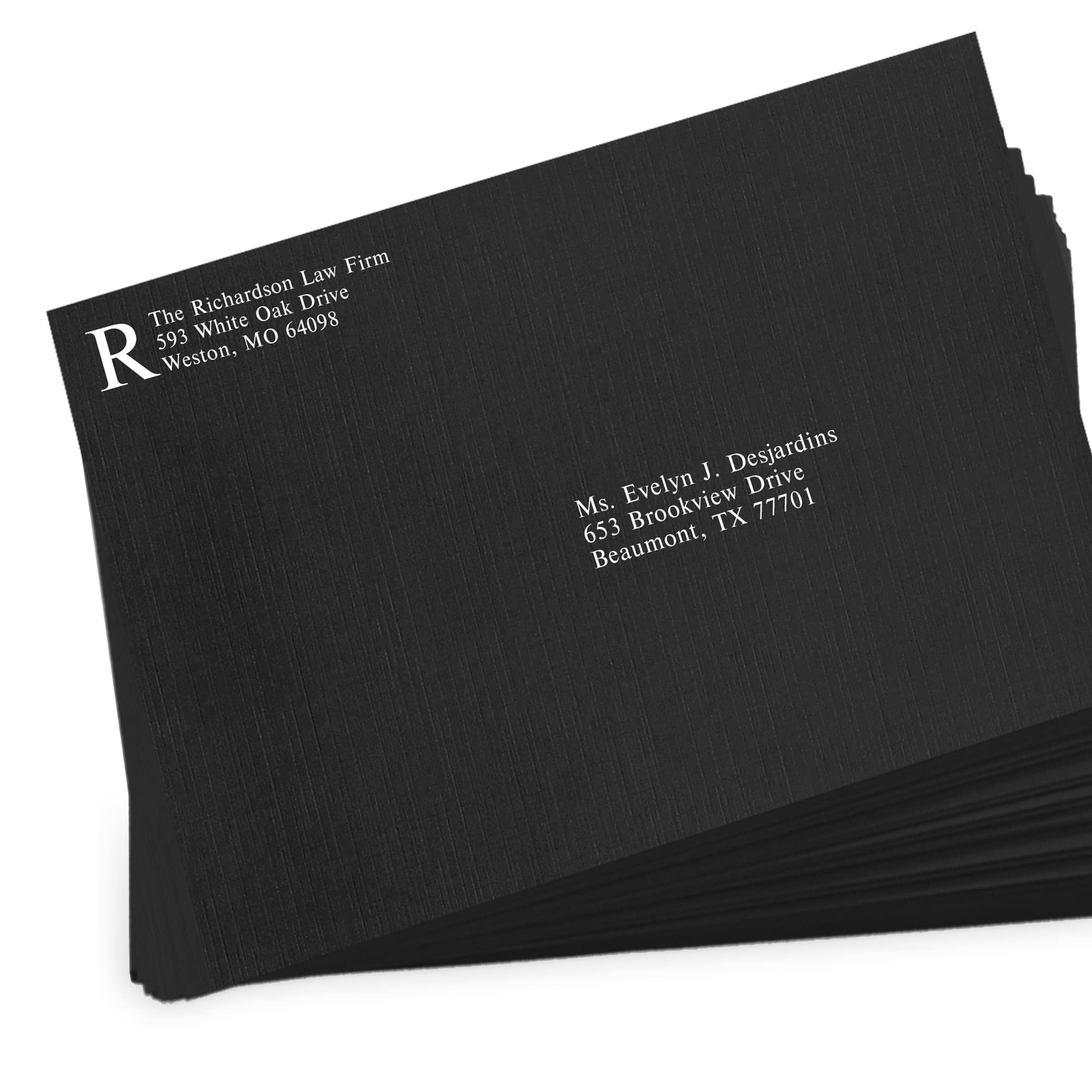 LUXPaper 9 x 12 Open End Envelopes - Peel & Press Seal, Black Linen Texture, 80lb. Text Weight, Pack of 1,000 | Perfect for Business Mailings, Wedding Invitations & Professional Correspondence