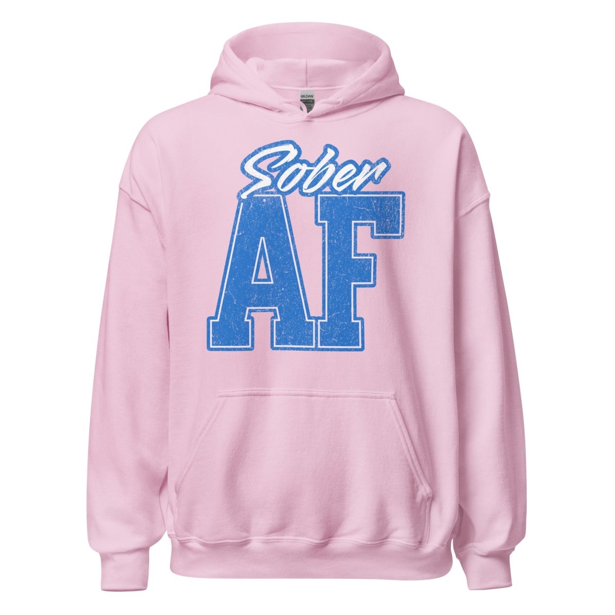 Sober AF Collegiate Unisex Hoodie - Comfortable Pullover Sweatshirt for Men & Women | Perfect for College, Gym & Casual Wear