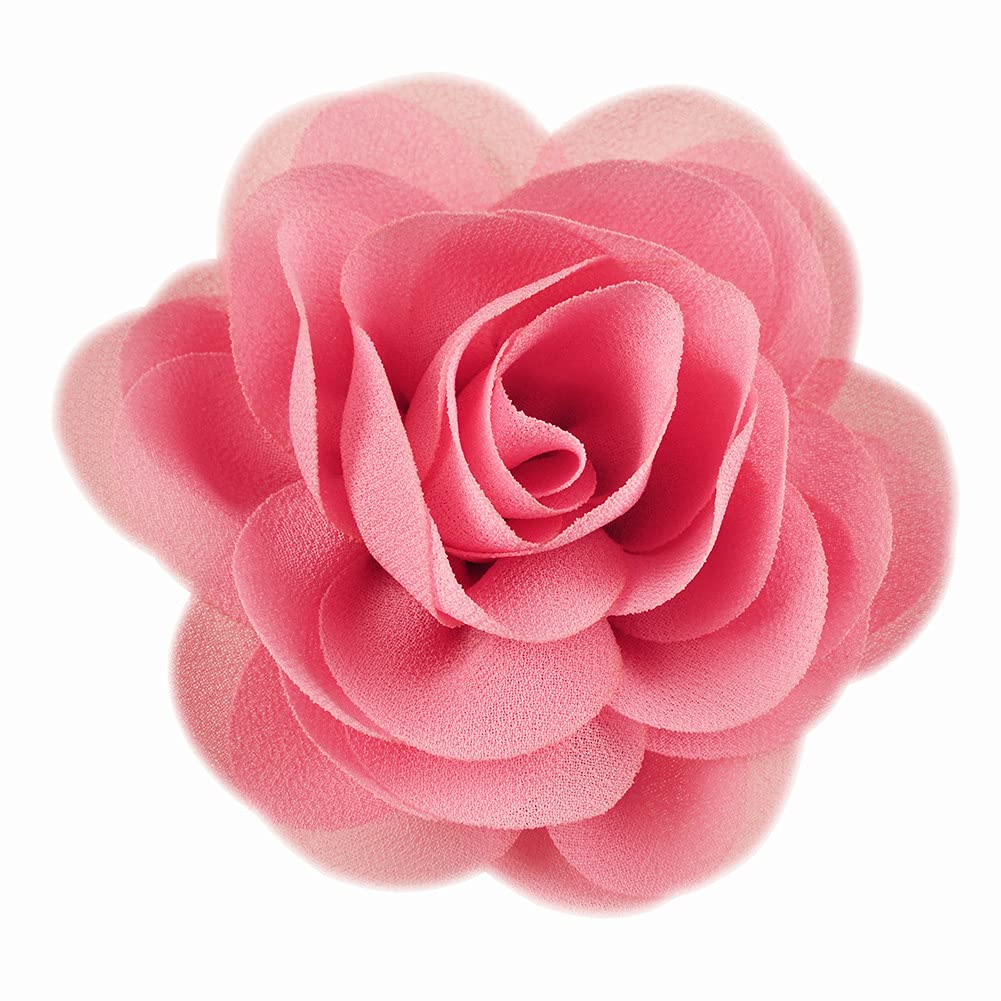 AKOAK 3-Piece Floral Hair Clips Set - Rose Chiffon Baby Hairpins, Girls' Flower Hair Accessories for Wedding, Bridesmaid, Birthday Party & Special Occasions