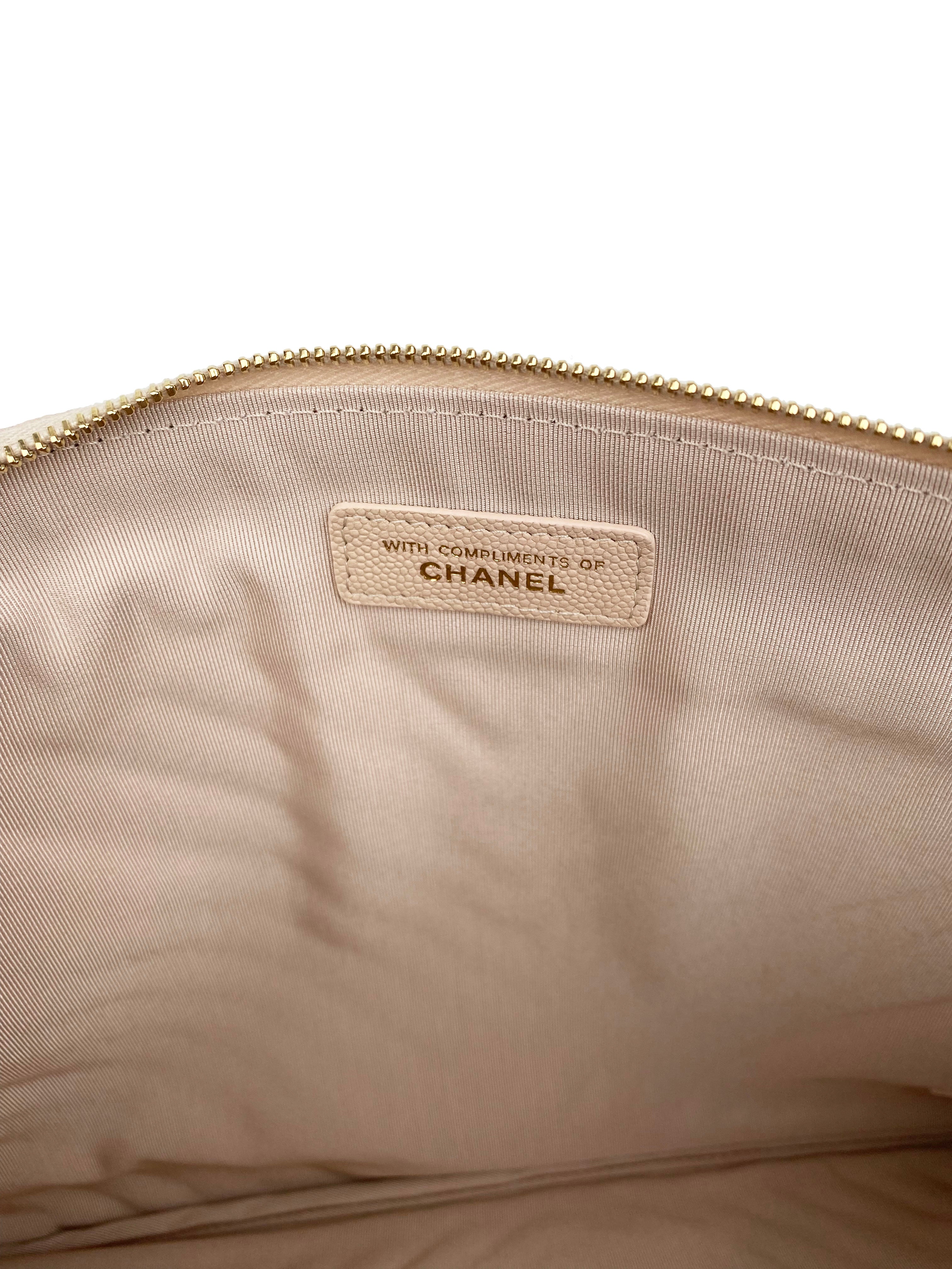 Chanel Light Pink O Case Clutch Bag - Luxury Quilted Leather Crossbody Purse for Women | Perfect for Evening Parties, Weddings & Special Occasions