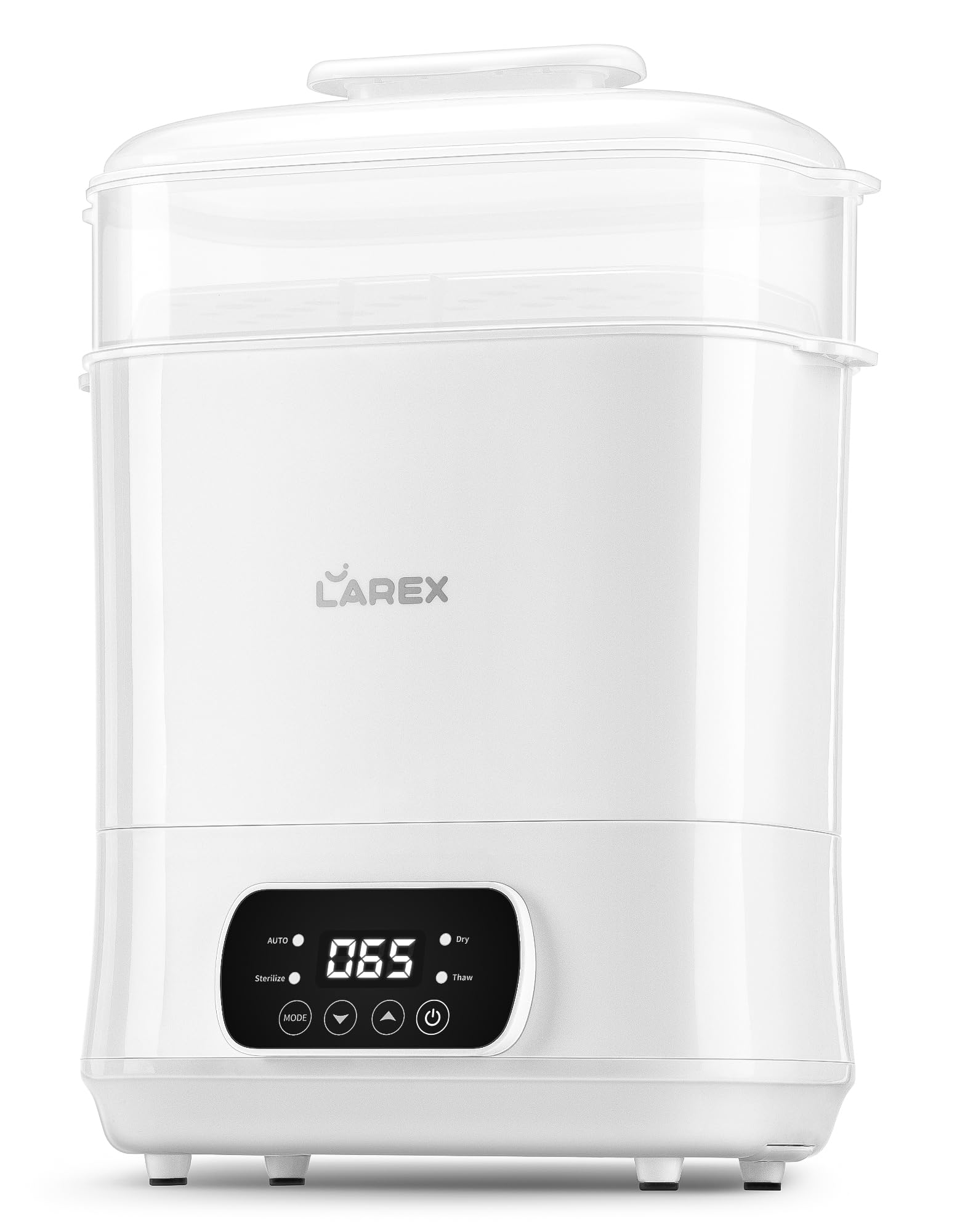 LAREX 4-in-1 Electric Baby Bottle Sterilizer and Dryer - Steam Sanitizer for Bottles, Pacifiers & Breast Pump Accessories | Safe & Fast Sterilization for Newborns | Perfect for Home, Nursery & Travel Use