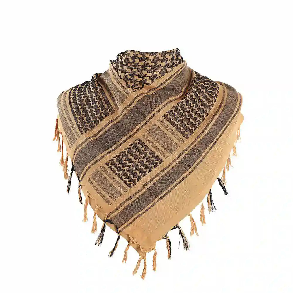 Urgarment Military Tactical Shemagh Desert Scarf for Men & Women - 100% Cotton Neck Wrap - Perfect for Outdoor Adventures, Hiking, and Cold Weather Protection